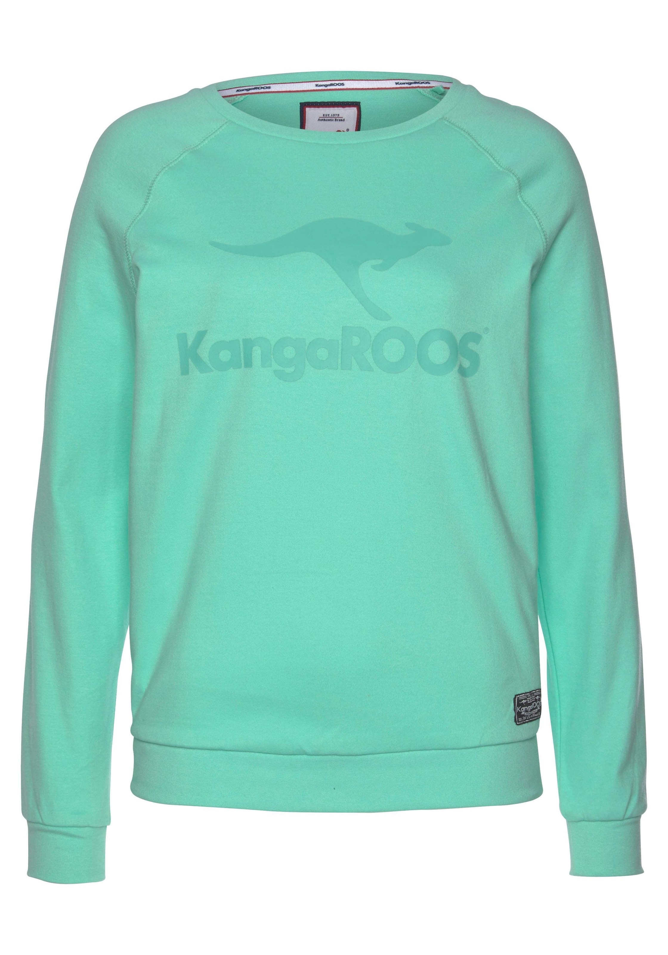 KangaROOS Sweatshirt, Langarm, figurumspielender Schnitt, mit Print, Rundhalsausschnitt