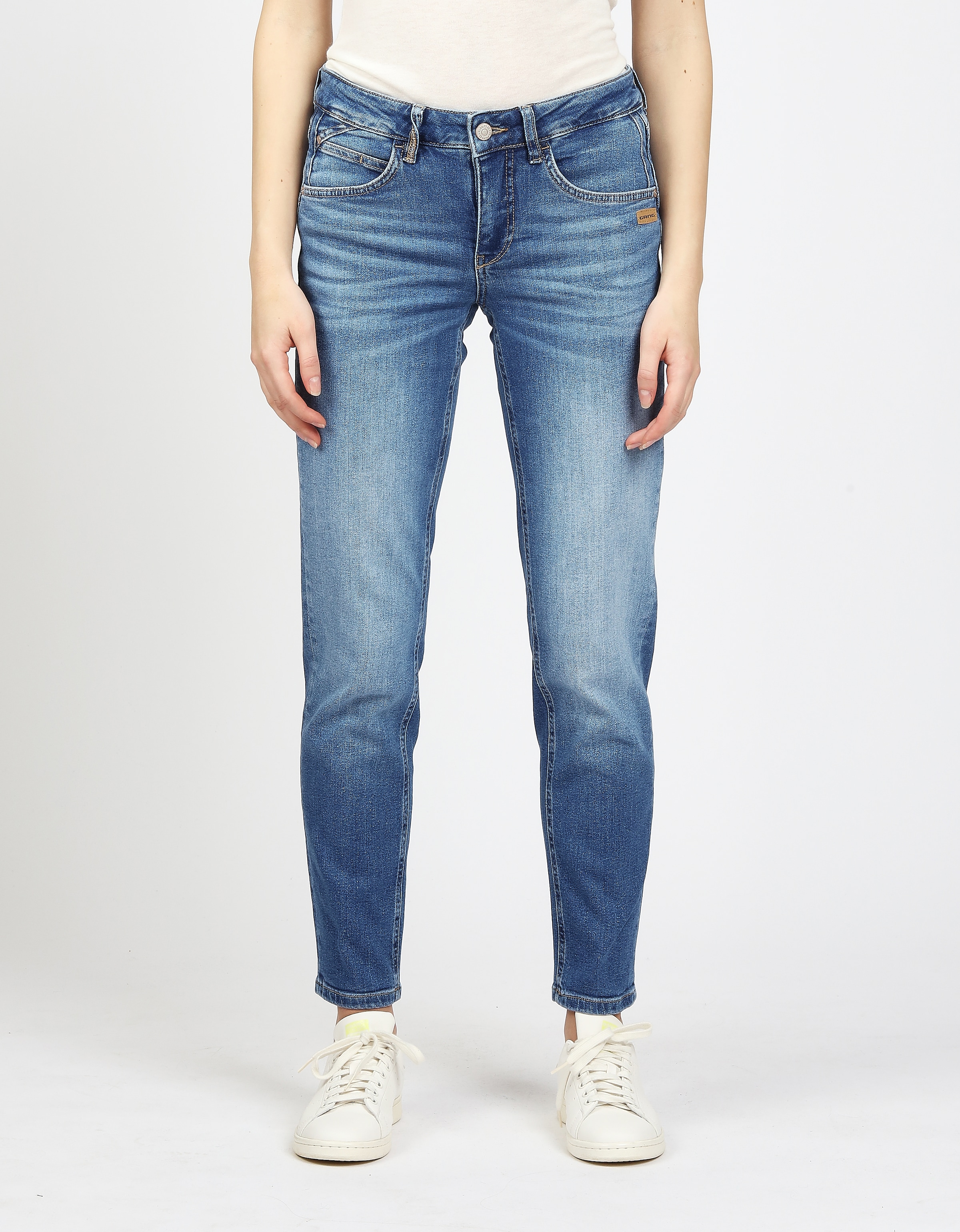 GANG 5-Pocket-Jeans »94JOLINE BOYFRIEND«, in cropped Länge