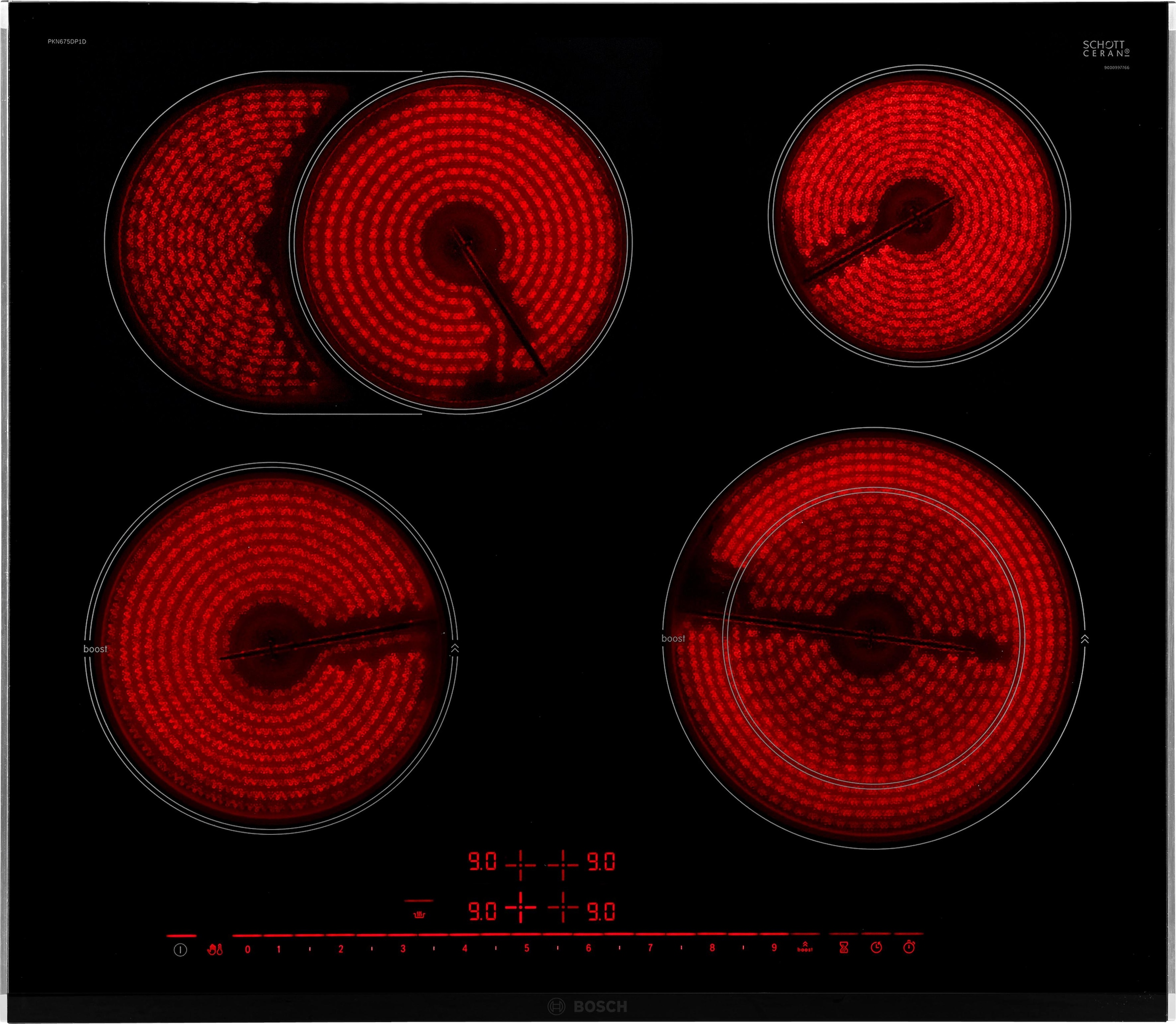 Elektro-Kochfeld von SCHOTT CERAN®, PKN675DP1D, mit Powerboost-Funktion