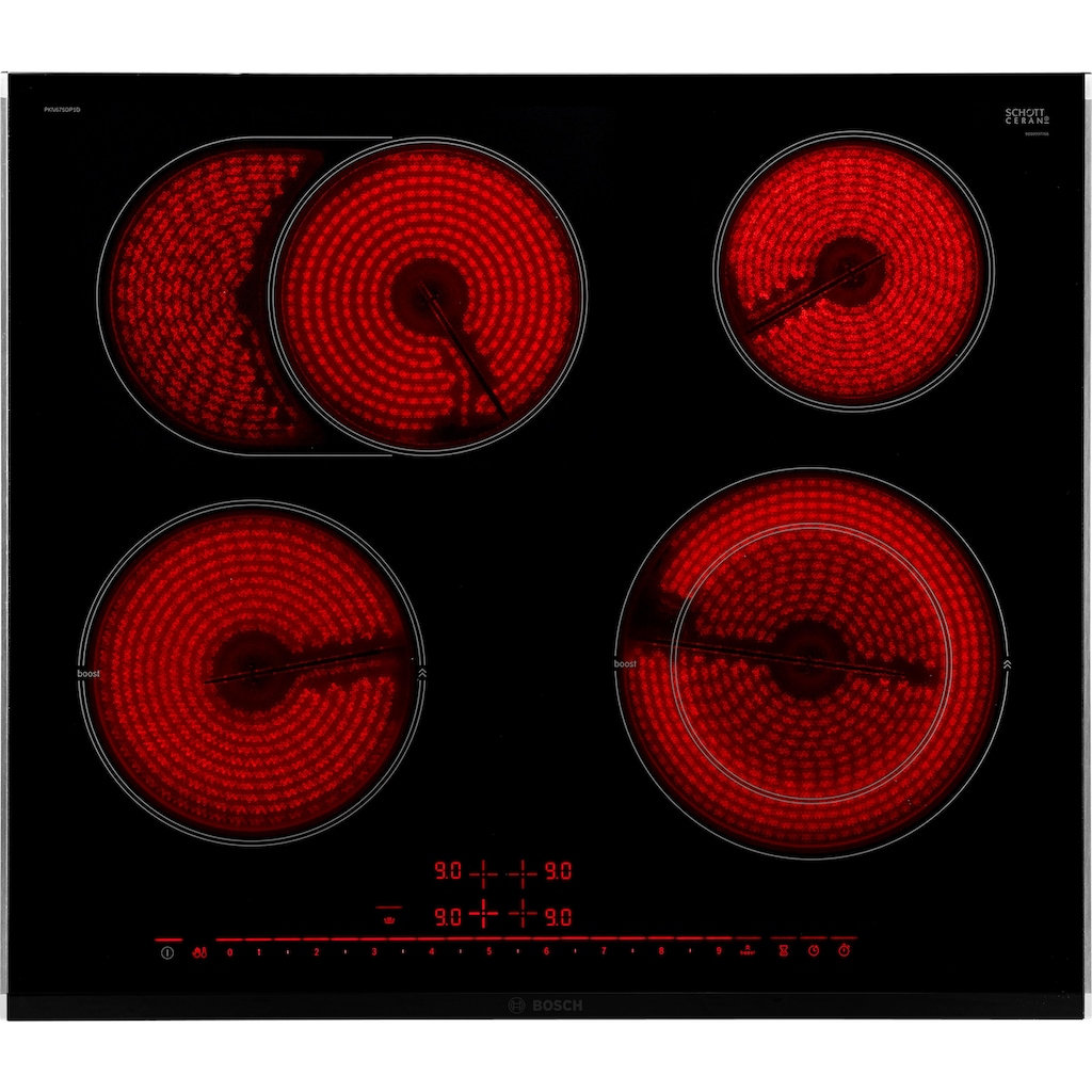 BOSCH Elektro-Kochfeld von SCHOTT CERAN®, PKN675DP1D