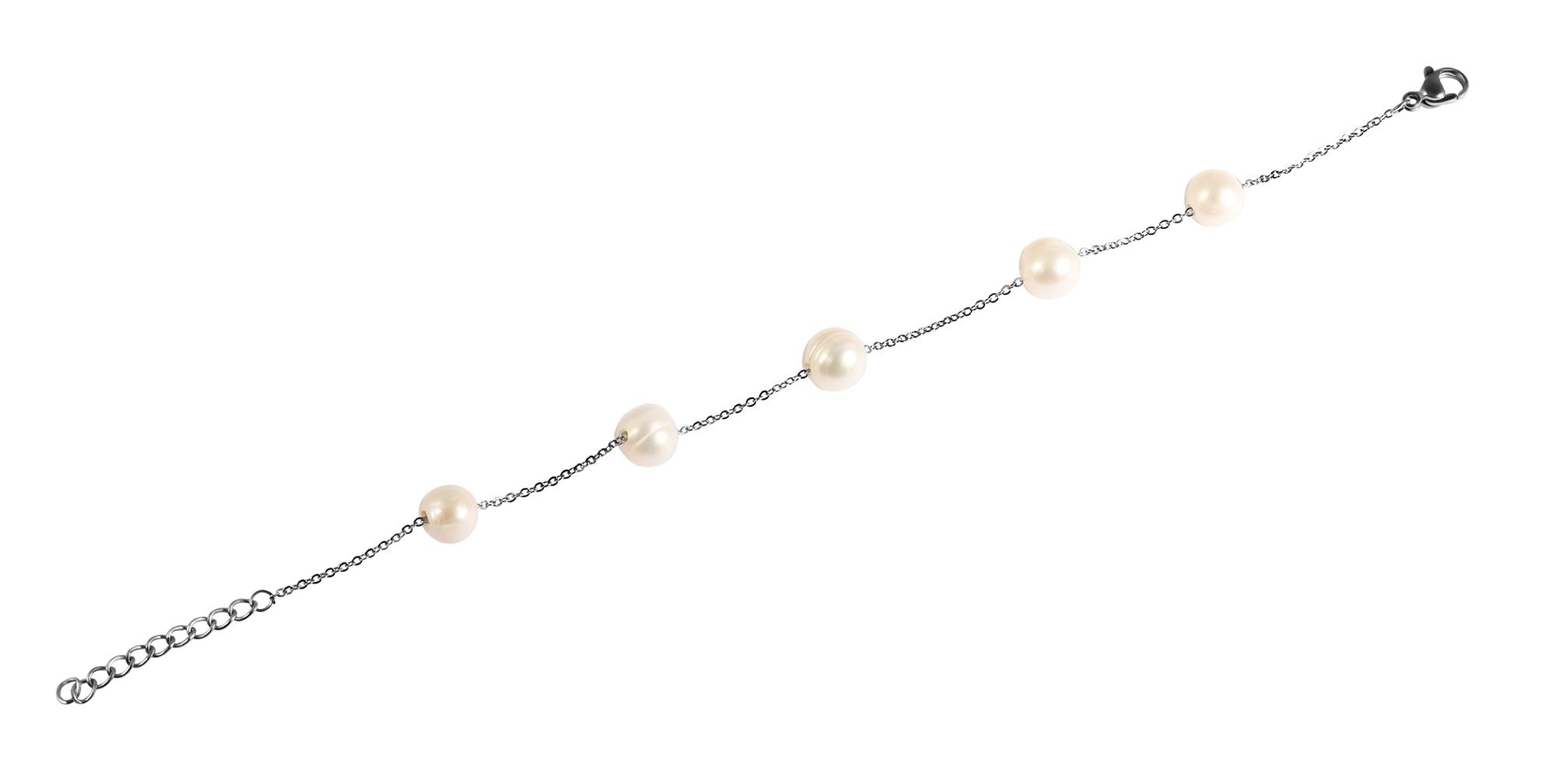 Adelia´s Armband »Damen Armband aus Edelstahl mit Süßwasserperle 18,5 cm«