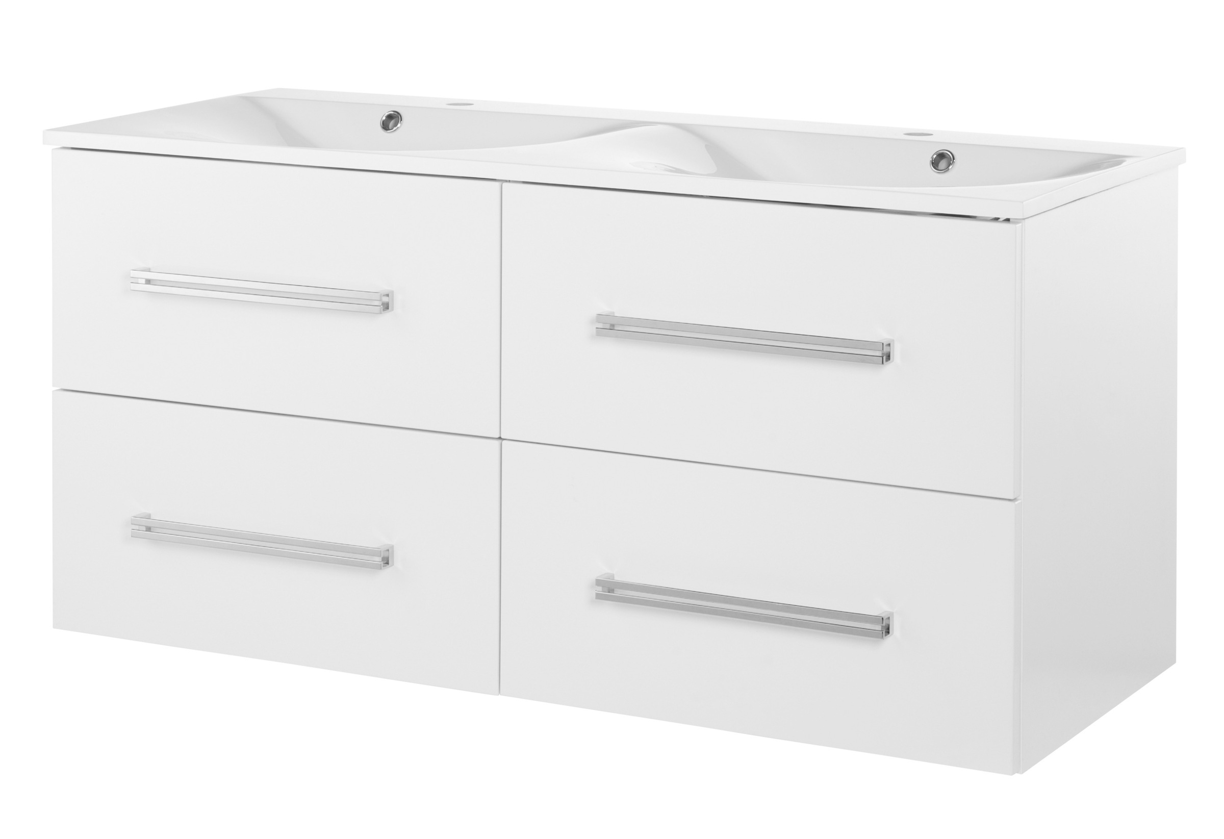 FACKELMANN Doppelwaschtisch »Lugano«, Breite 120 cm, (2-tlg.)
