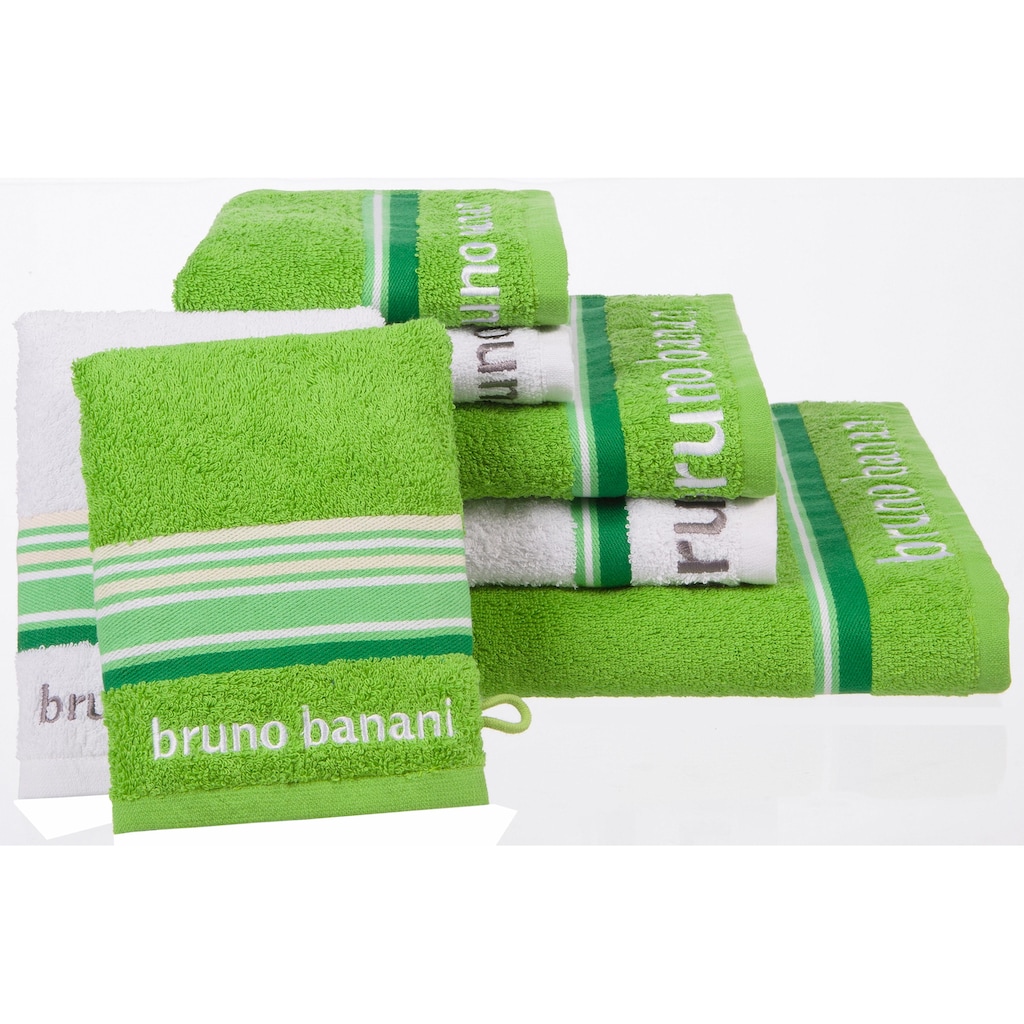 Bruno Banani Handtuch Set »Maja«, (Set, 7 St., 1 Duschtuch-2 Handtücher-2 Gästetücher-2 Waschhandschuhe)