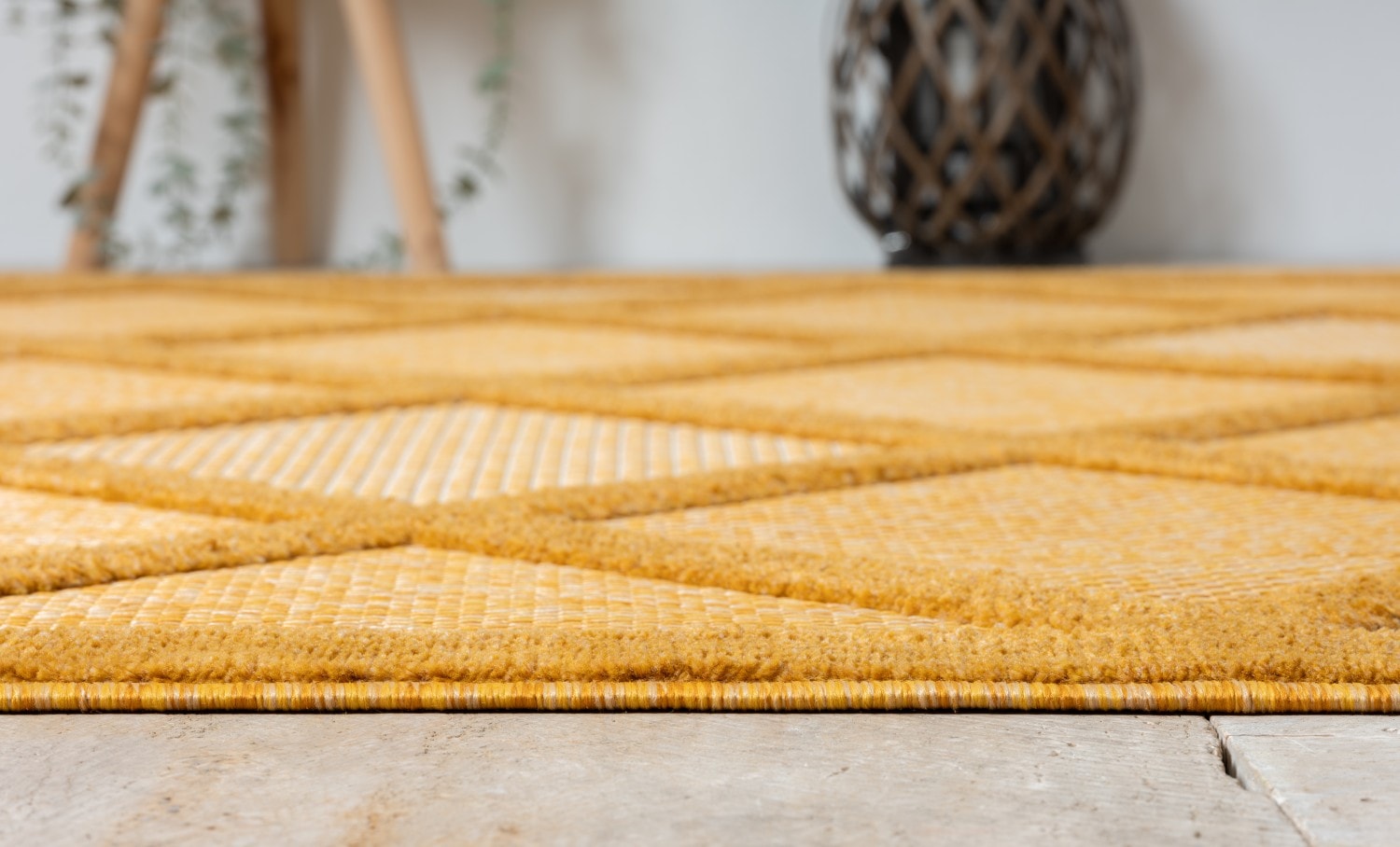 Myflair Möbel & Accessoires Teppich »Amara, LAGERRÄUMUNG!«, rechteckig, 8 mm Höhe, Uni Farben, Hoch-Tief Effekt, Outdoor geeignet, Balkon, Terrasse
