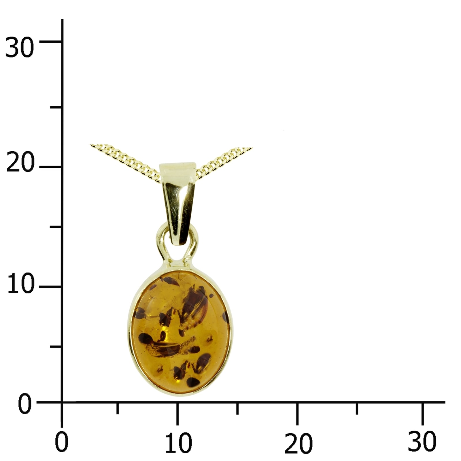 OSTSEE-SCHMUCK Kette und Anhänger Set »- Classic 10x8 - Gold 333/000 - Bernstein«