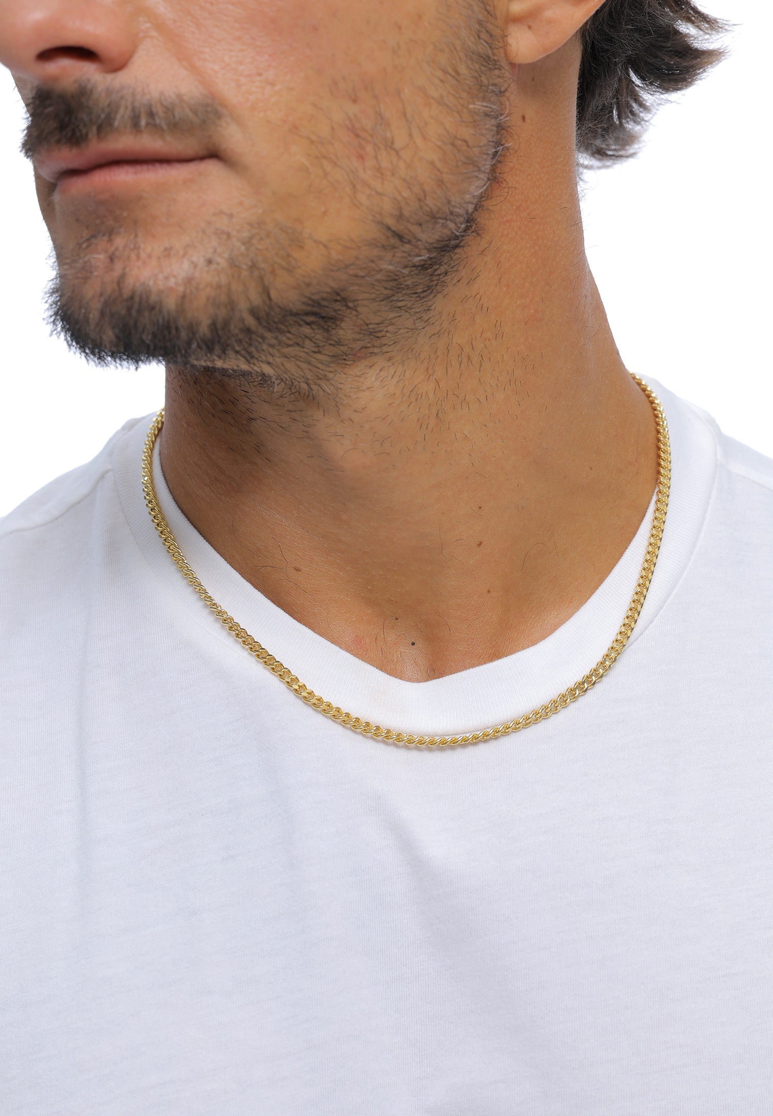 Kuzzoi Silberkette »Halskette Herren Panzerkette Basic Mann 925 Silber«