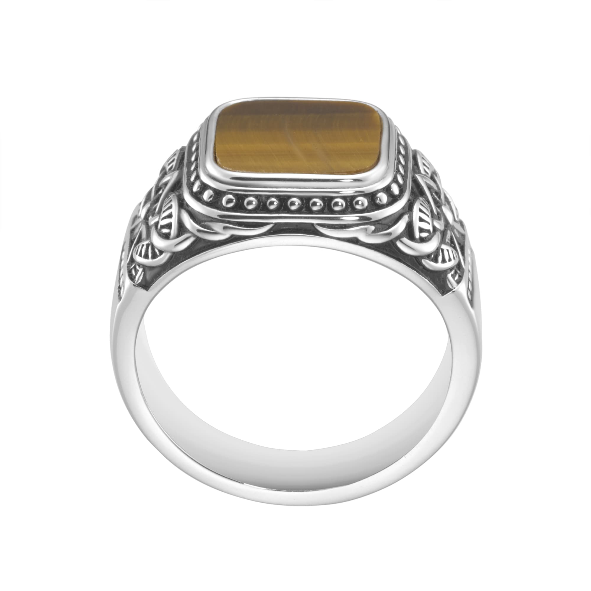 GIORGIO MARTELLO MILANO Silberring »Ring Siegelring mit Tigerauge-Einlage, Silber 925«