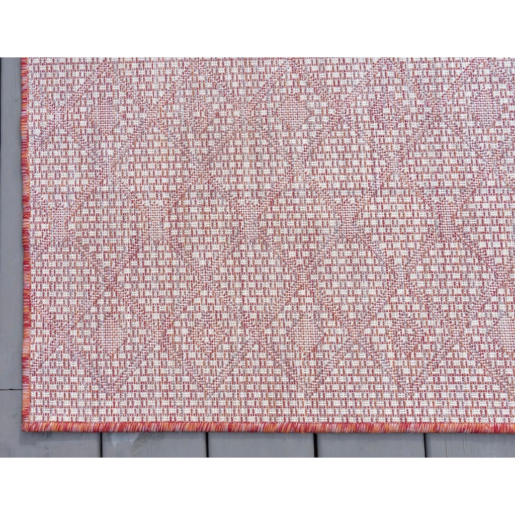 Myflair Möbel & Accessoires Teppich »Outdoor Crosses«, rechteckig, Flachgewebe, Rauten Muster, In- und Outdoor geeignet