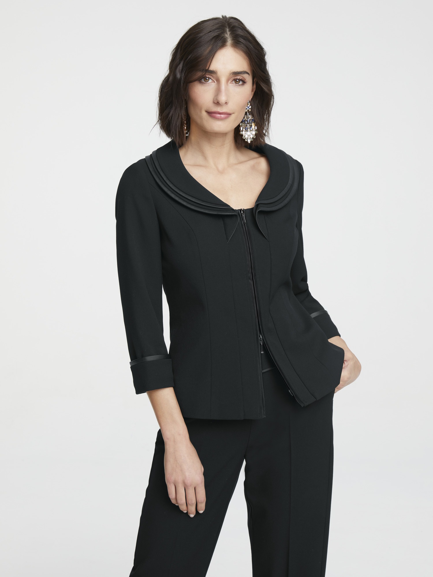Blazer mit 2-Wege-Zipper