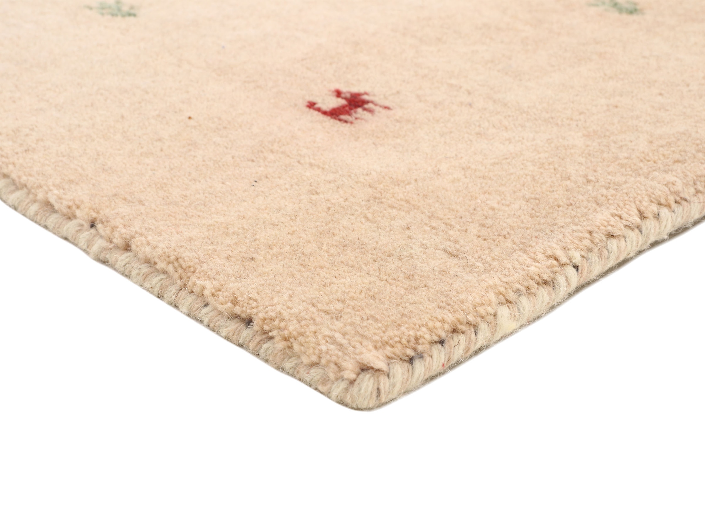 carpetfine Wollteppich »Gabbeh-Uni«, quadratisch, 15 mm Höhe, reine Wolle, handgewebt, Gabbeh Loom Tiermotiv, Sonderform Quadrat