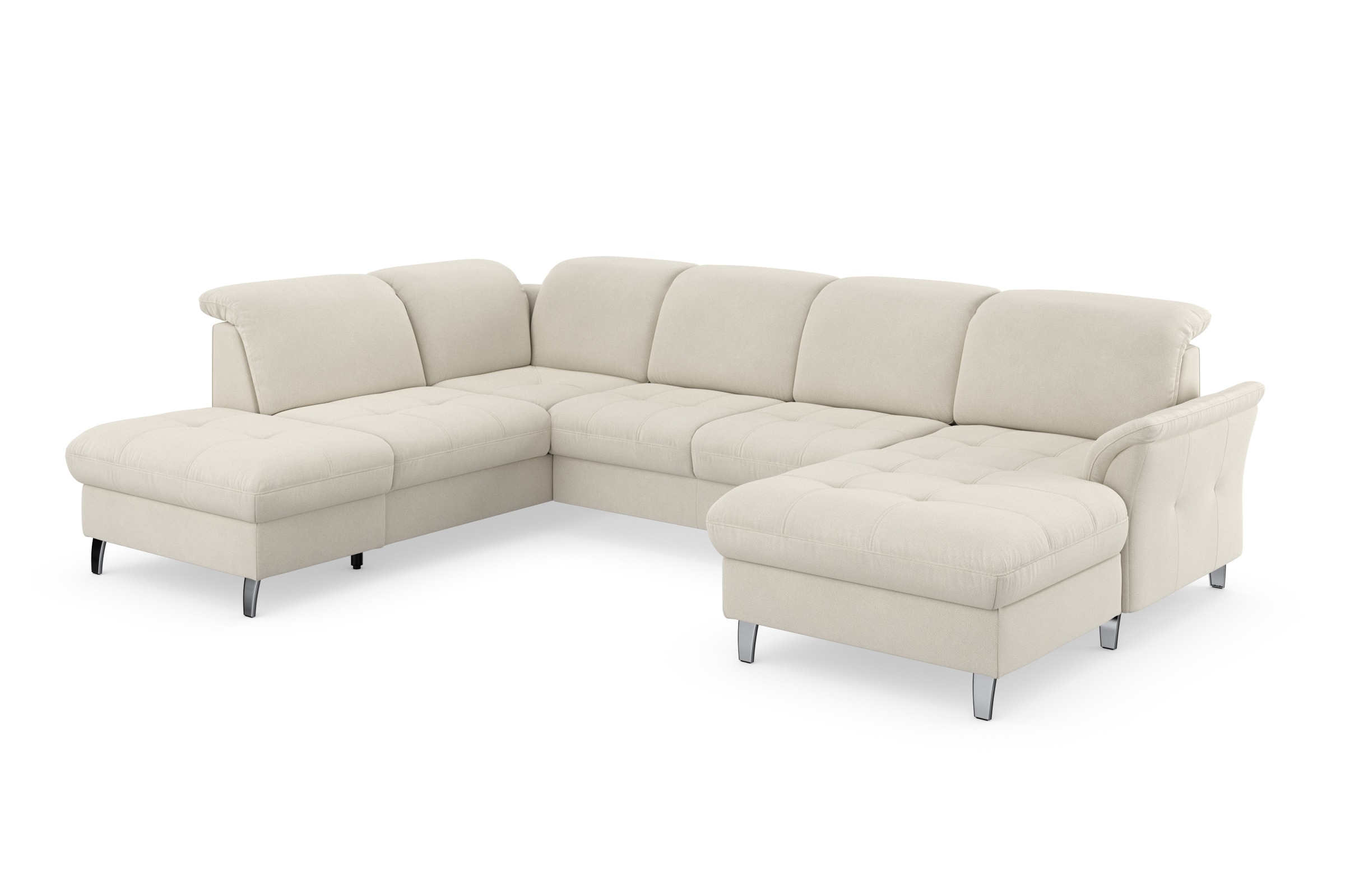 sit&more Wohnlandschaft »Maggiore U-Form«, wahlweise mit Kopfteilverstellung, Bettfunktion und Stauraum