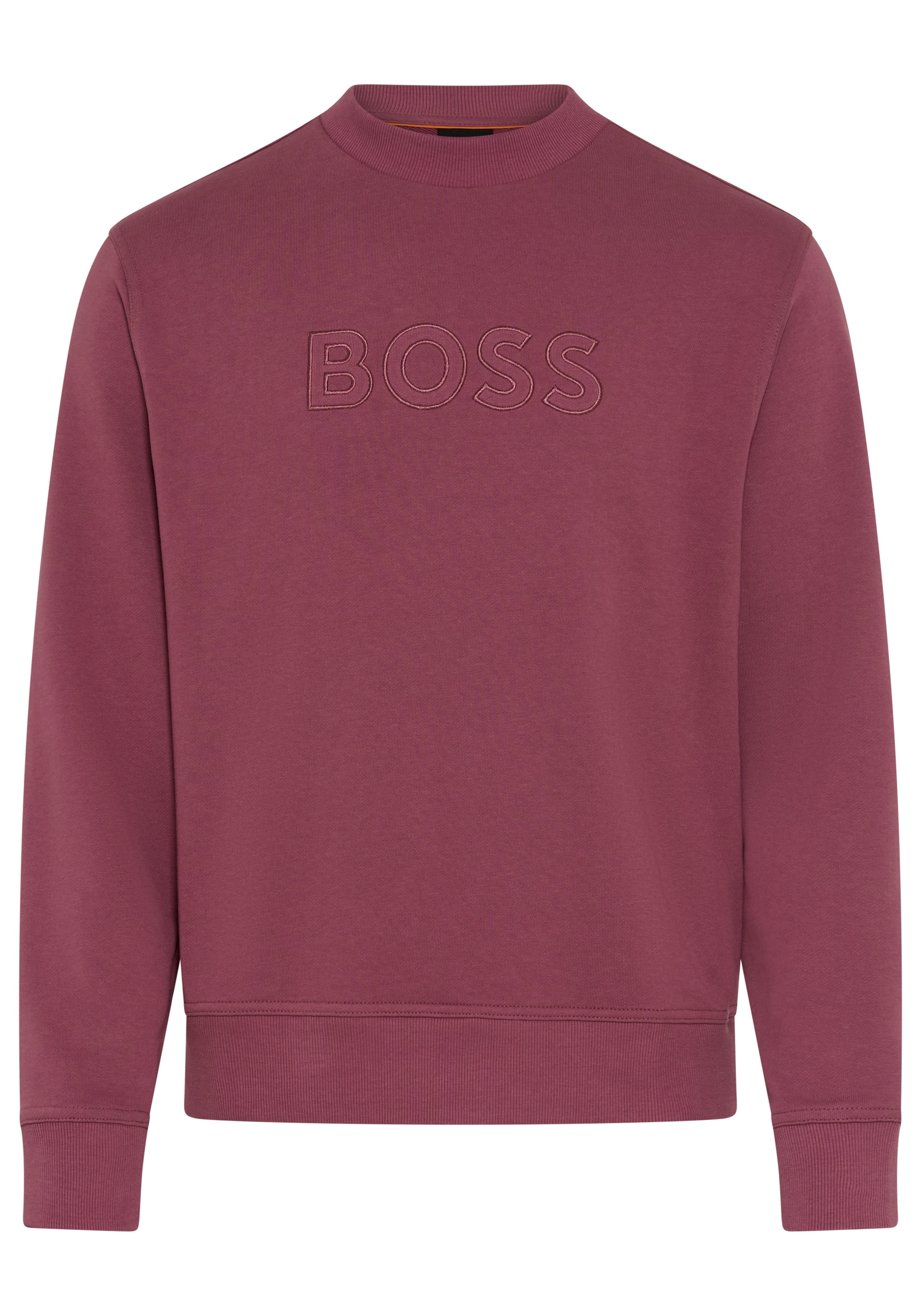 BOSS ORANGE Sweatshirt , Rundhalsausschnitt, Relaxed Fit, große Logo-Stickerei
