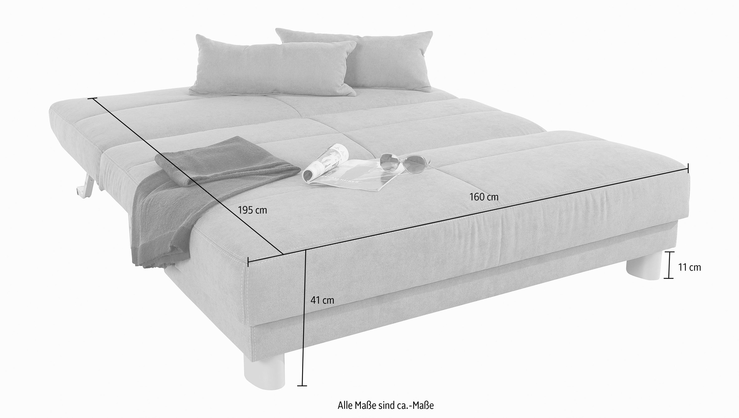 Home affaire Schlafsofa »Gina« mit einem Handgriff vom Sofa zum Bett