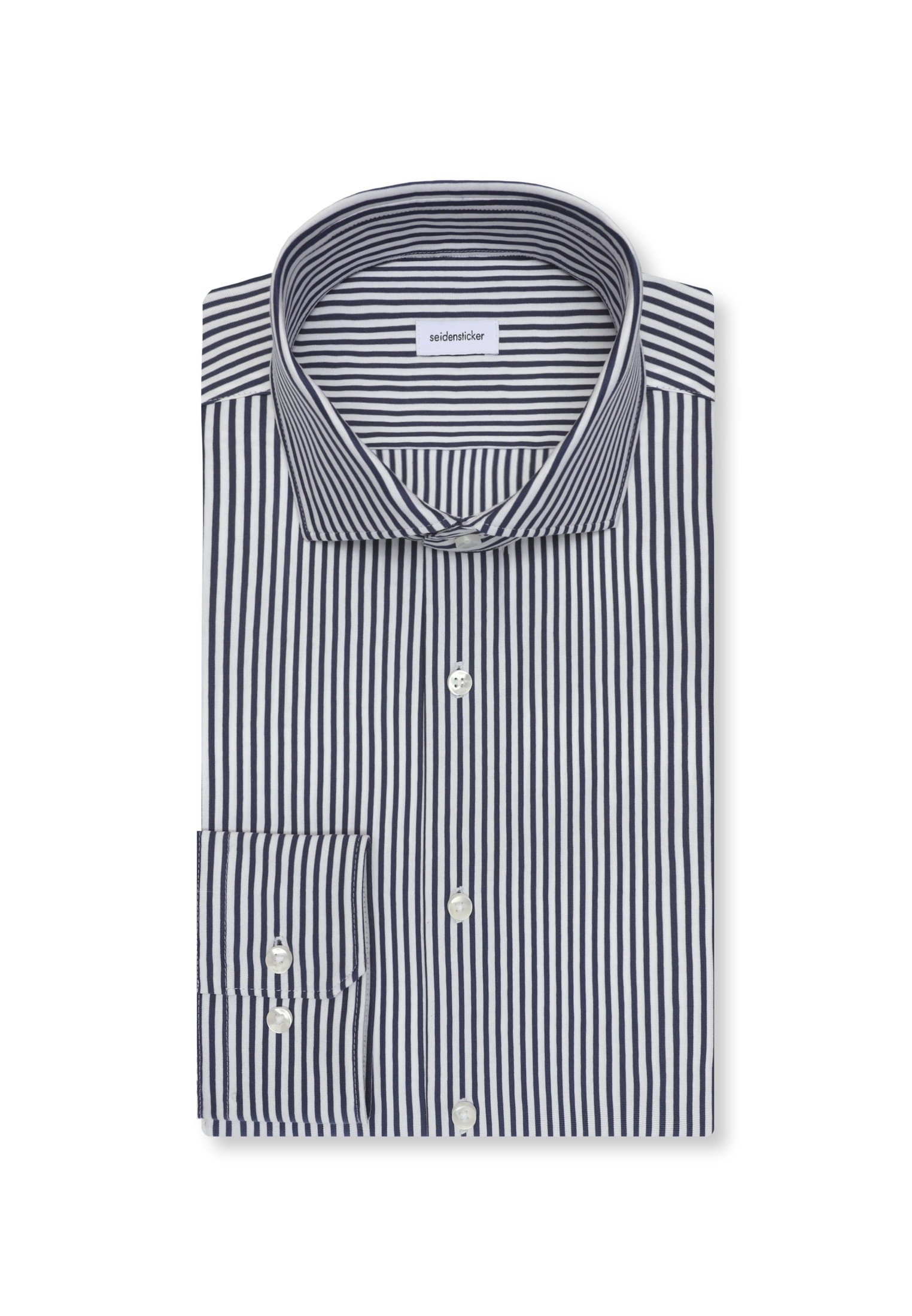 seidensticker Businesshemd »Schwarze Rose« Shaped 1/1 Kentkragen Gestreift