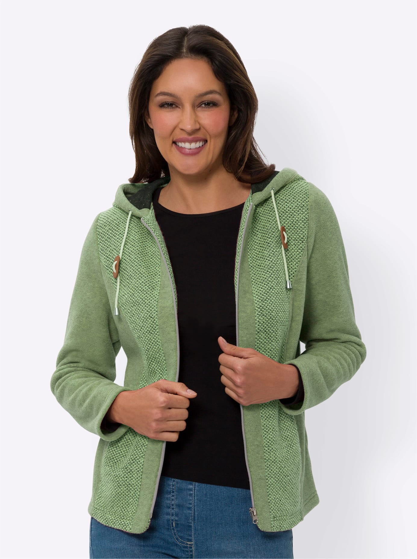 Classic Basics Langjacke, mit Kapuze