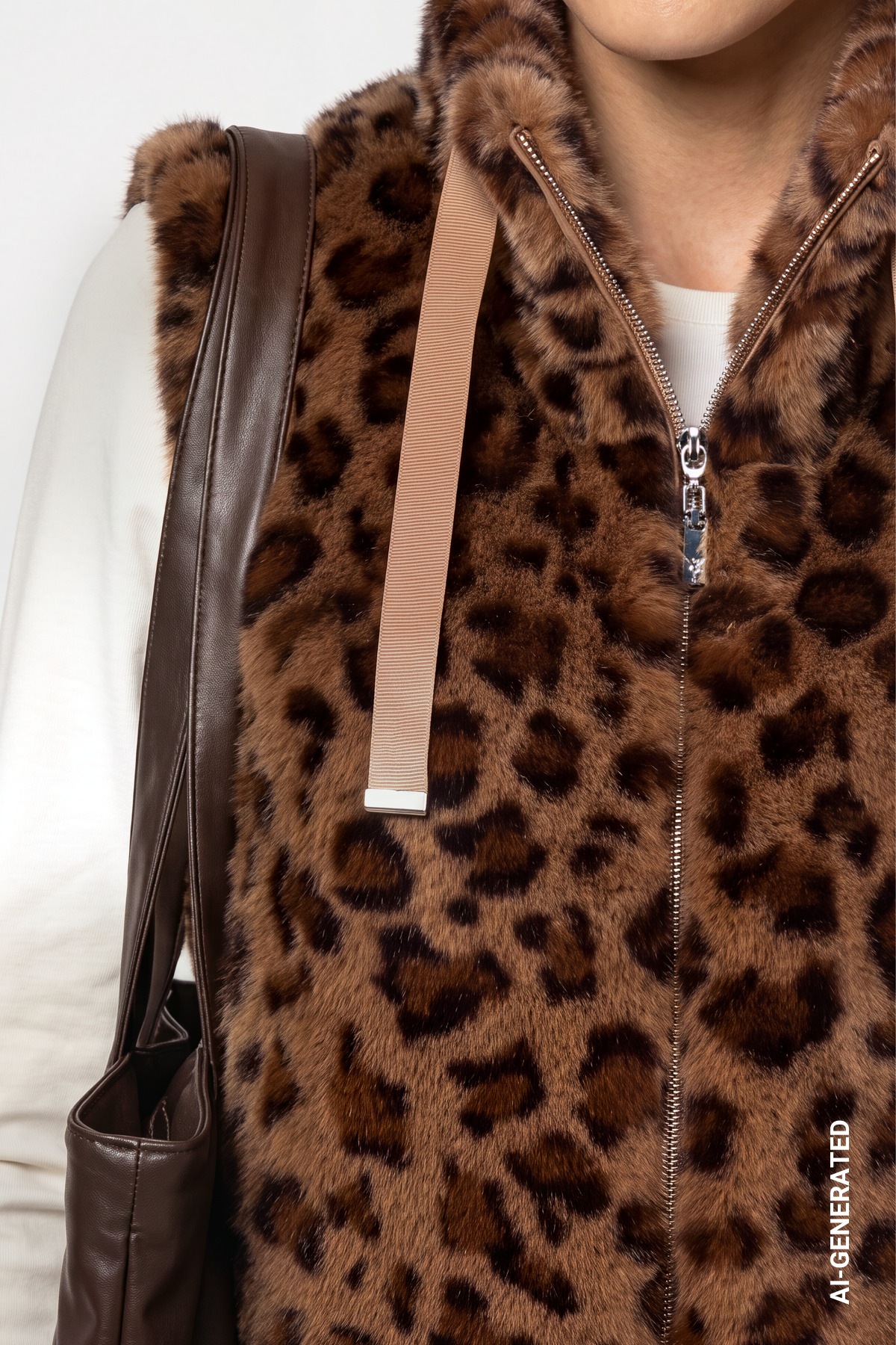 Monari »Weste Leo fake fur« Regular fit mit Stehkragen