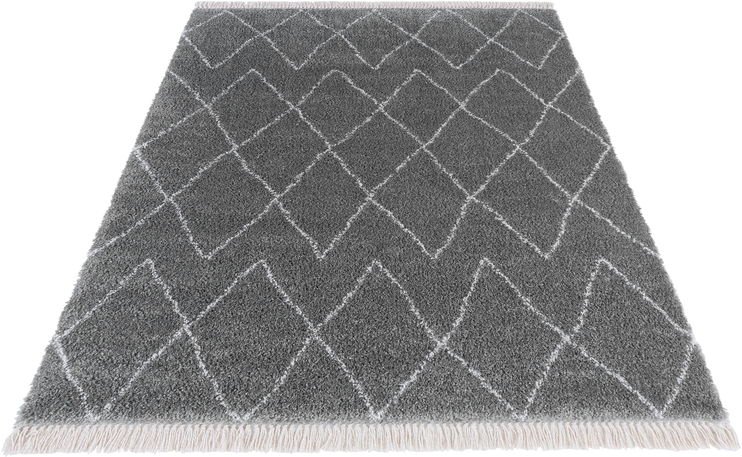 HANSE Home Hochflor-Teppich »Jade«, rechteckig, 35 mm Höhe, Shaggy, Fransen, Skandi, Weich, Modern, Wohnzimmer, Schlafzimmer, Flur
