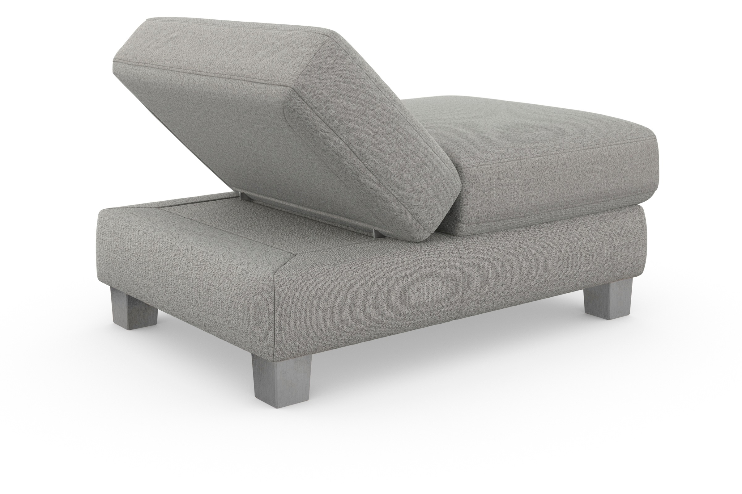 sit&more Polsterhocker »Dundee«, mit Klappfunktion, Federkern und hochwertigen Edelstahlfüßen
