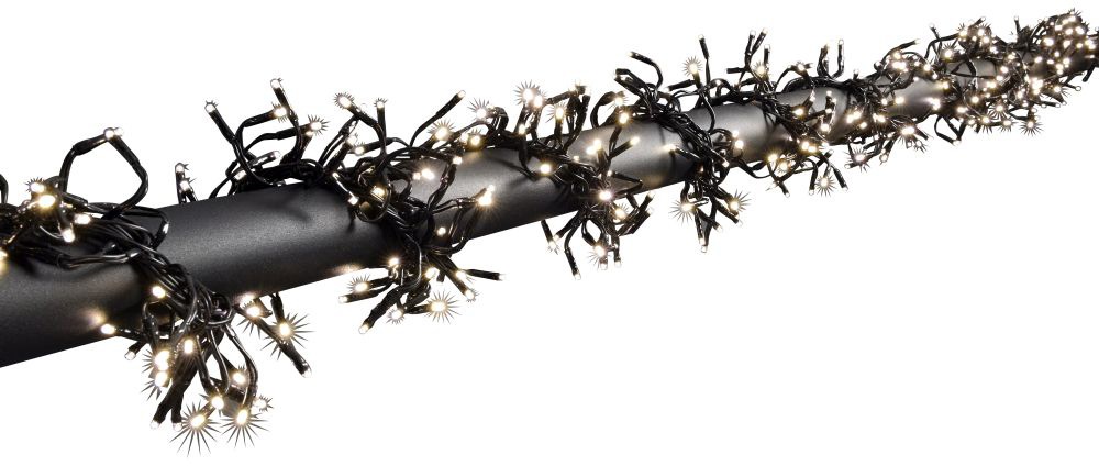 Konstsmide LED-Lichterkette »Weihnachtsdeko aussen« mit 8 Funktionen, Steuergerät, Memoryfunktion, 2016 warm weiße Dioden in schwarz