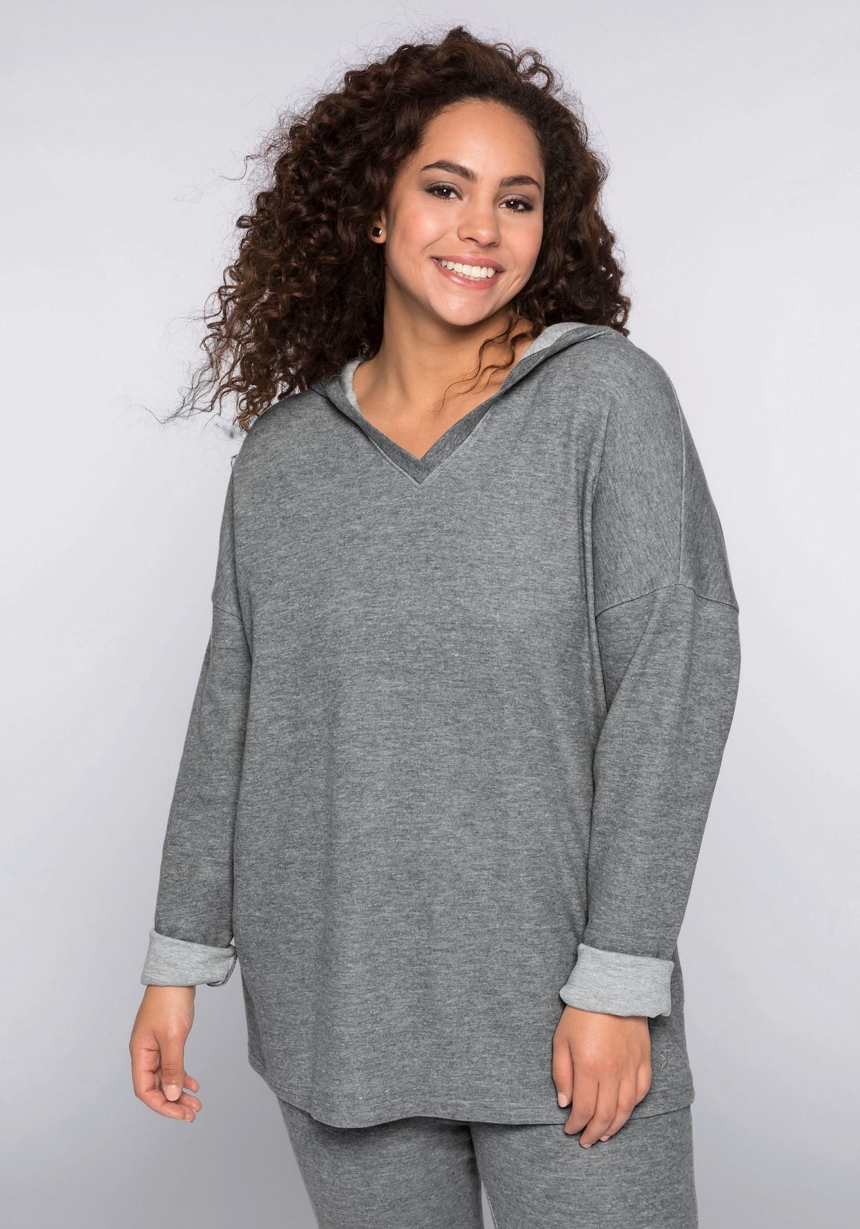 Kapuzensweatshirt »Sweatshirt mit V-Ausschnitt«, mit V-Ausschnitt