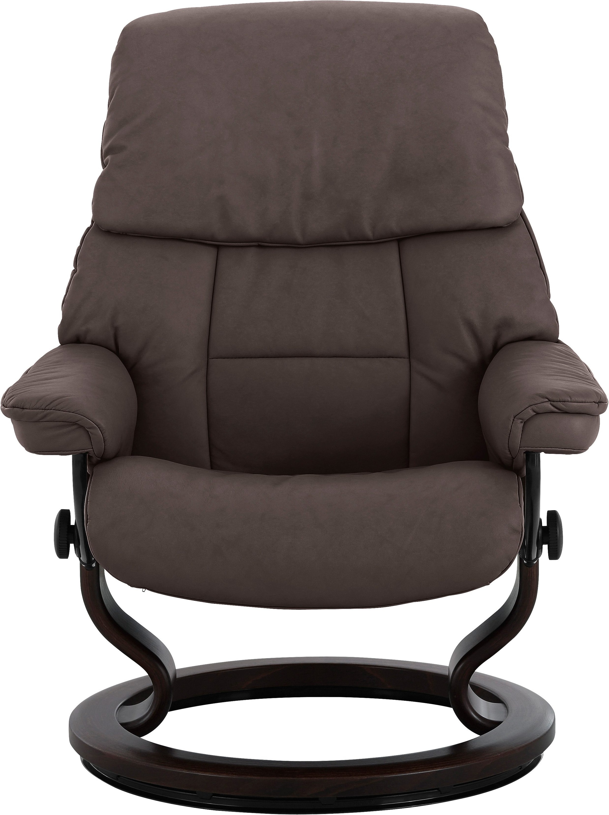 Stressless® Relaxsessel »Ruby«, (Set, Relaxsessel mit Hocker), mit Classic Base, Größe L, Gestell Eiche, Wenge, Braun & Schwarz