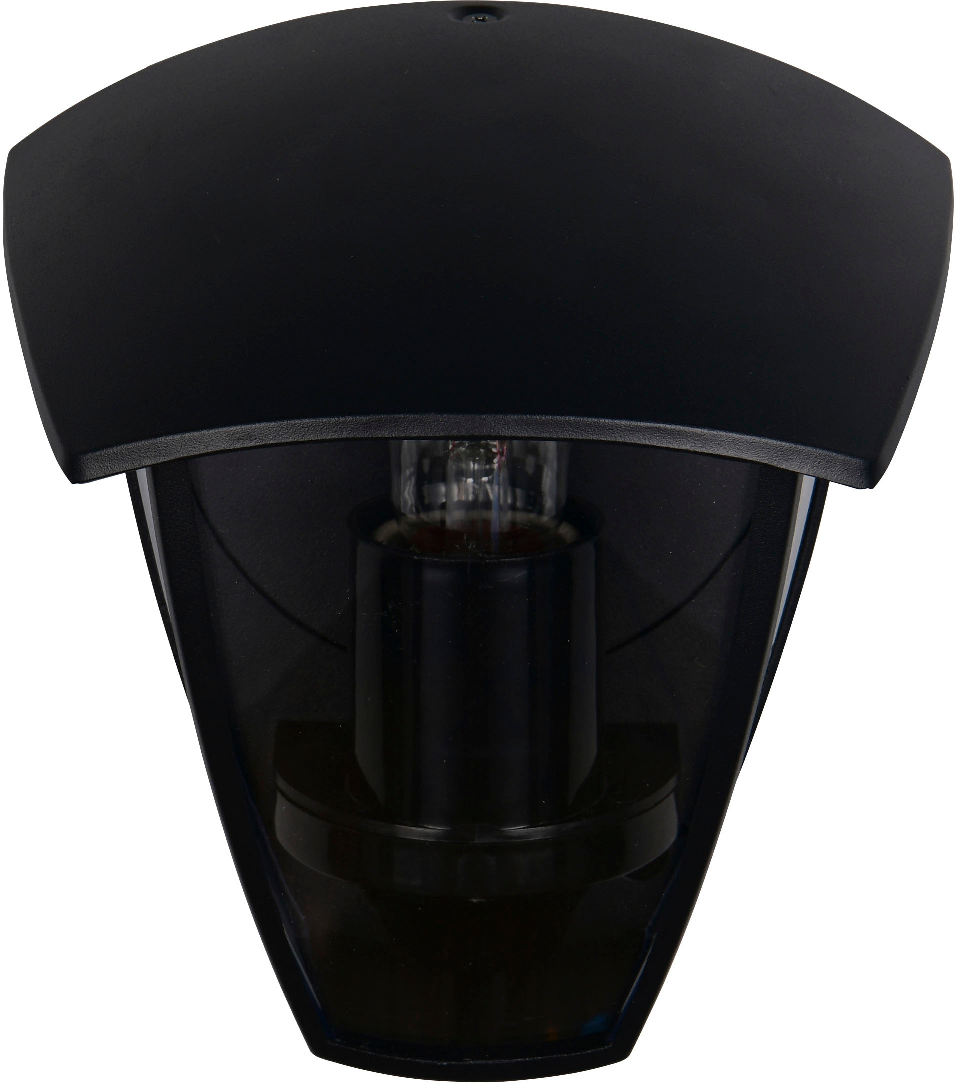 TRIO Leuchten Außen-Wandleuchte »VENTA, Outdoor Hauswand Fassadenbeleuchtung, exkl 1x E27 max 10W, IP44« E27 1 Stk. warmweiß - kaltweiß Wandlampe Garten Terrasse, Aluminium mit Kunststoff Schirm transparent