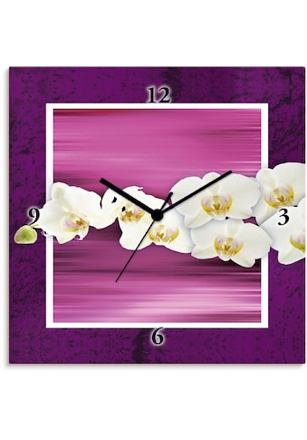 Artland Wanduhr »Orchideen - violett«, lautlos, ohne Tickgeräusche, nicht tickend,... kaufen