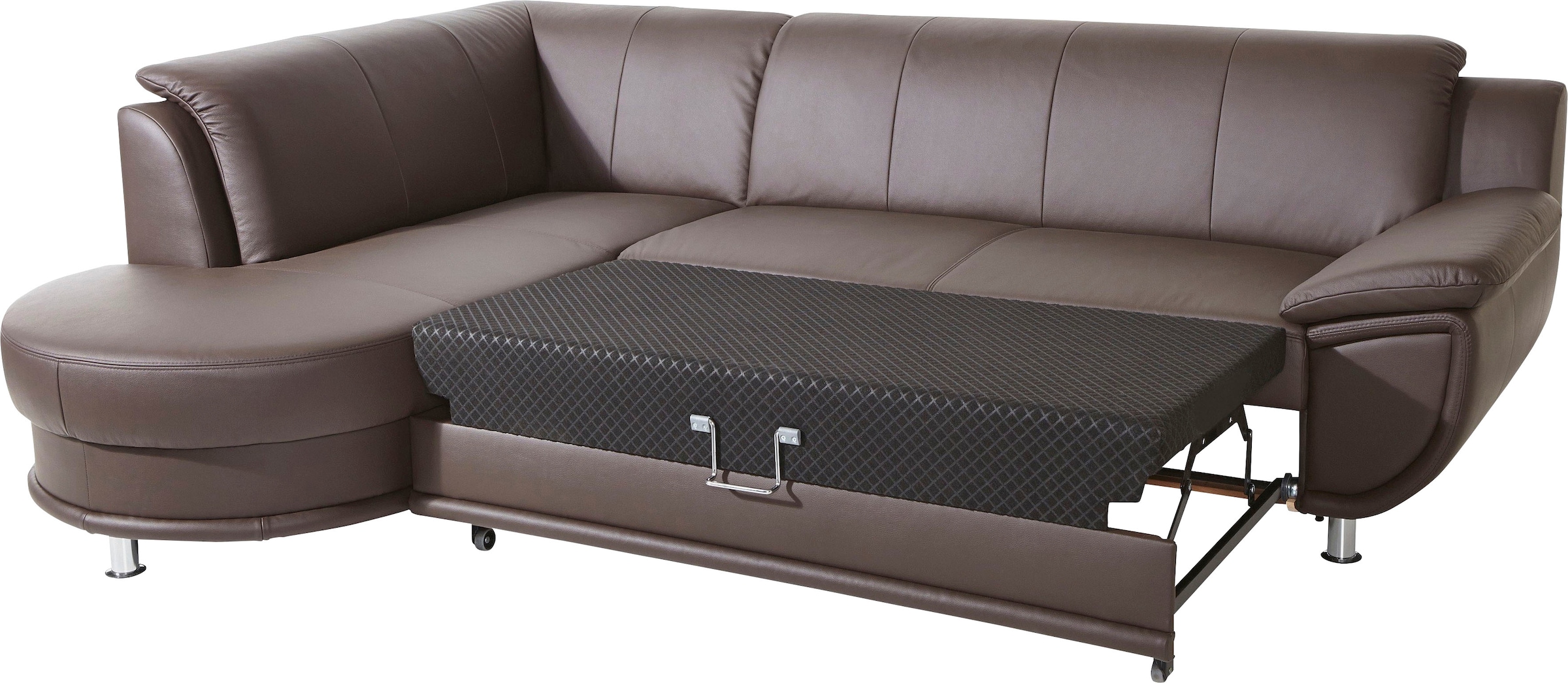 TRENDMANUFAKTUR Ecksofa »Rondo, L-Form«, wahlweise mit Federkern, wahlweise mit Bettfunktion
