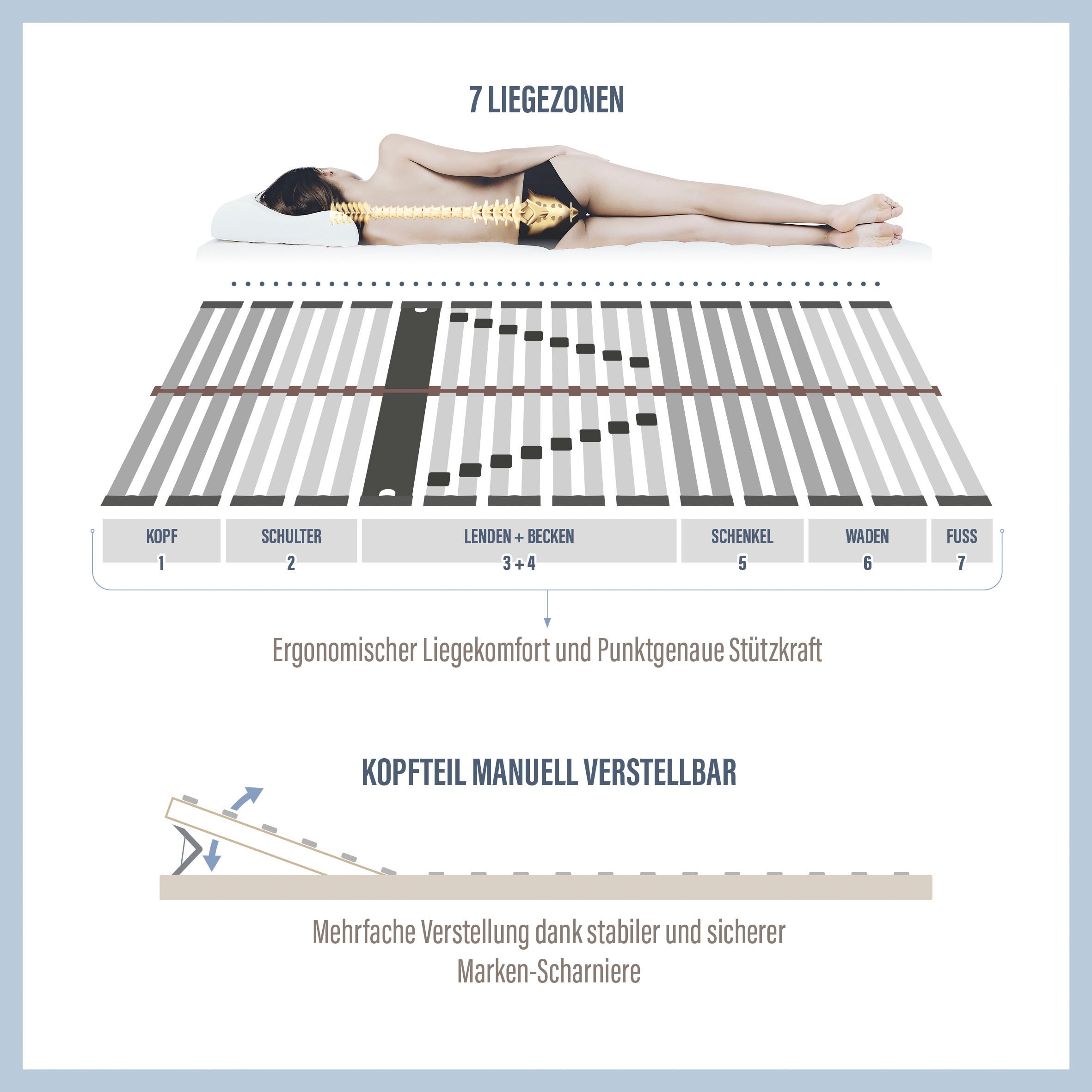 Beco Lattenrost »Maxi Strong«, Lattenrost in 90x200 cm und weiteren Größen, ideal bei hoher Belastung