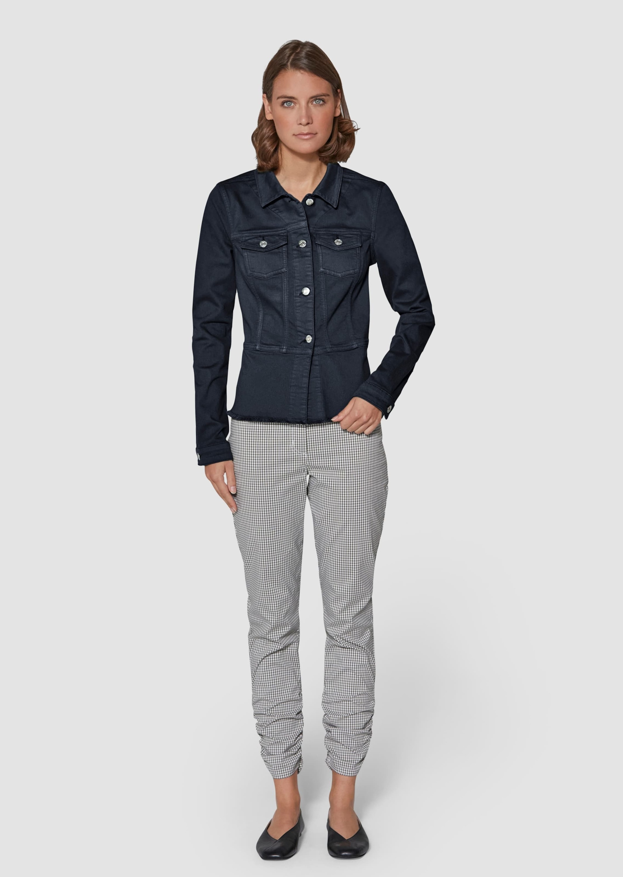 MADELEINE Jeansjacke »Jeansjacke Jeansjacke mit Schößchen«