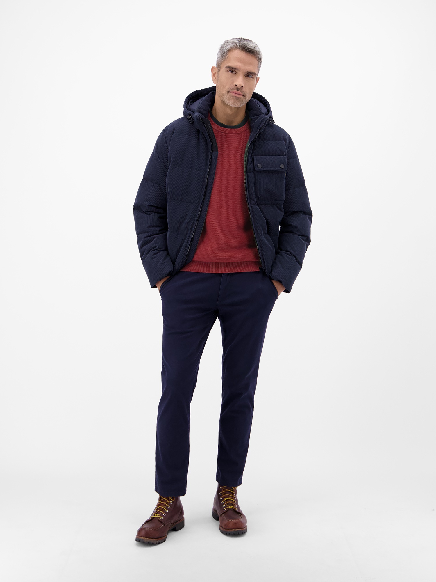 LERROS Strickpullover »Herren Strickpullover in Twist-Struktur« Rundhalsausschnitt, weicher Stoff, langärmlig, normale Passform