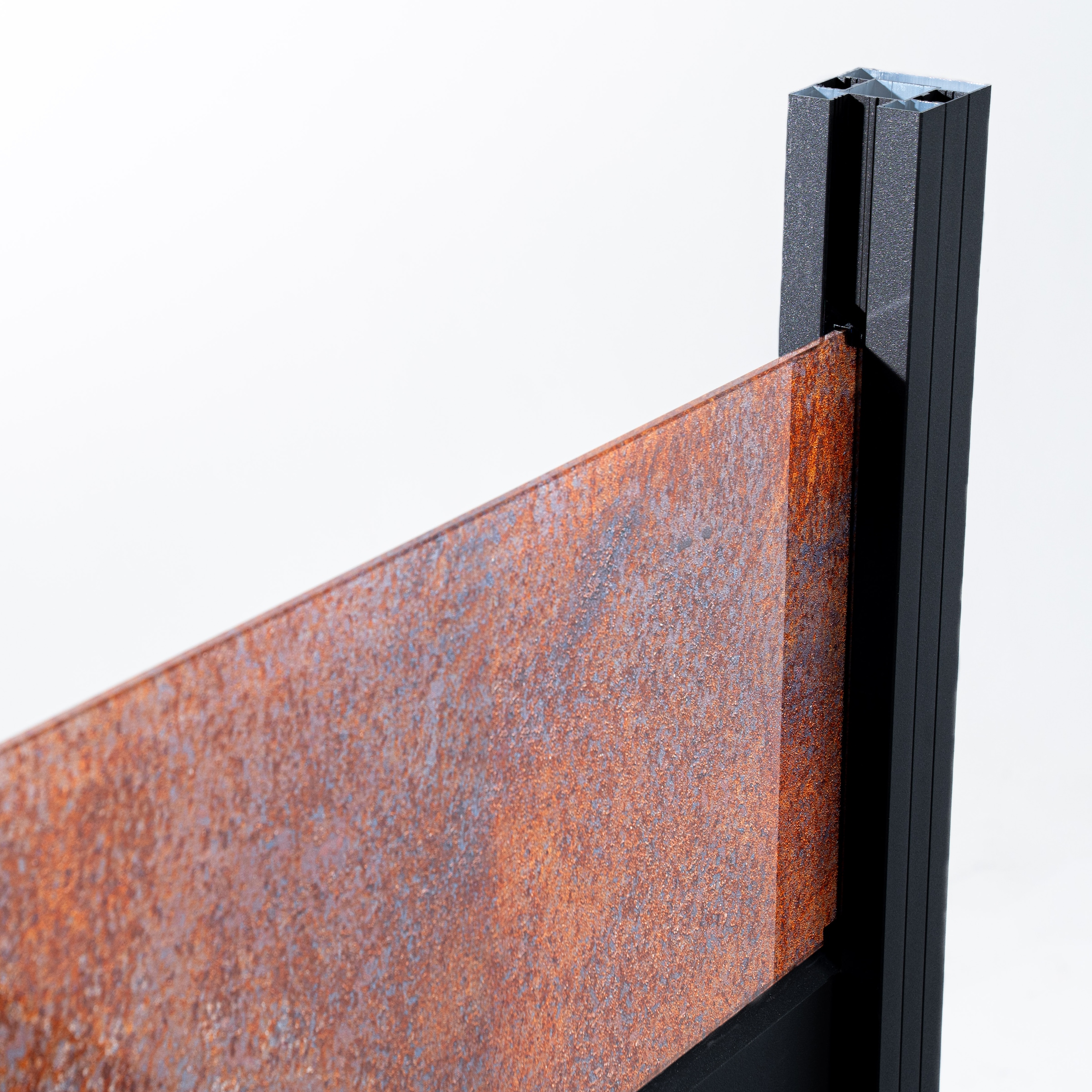 STAKET PRO Gartenzaun »Komplettzaun »Rhombus Mini« Breite 1800 mm + Cortenstahl« Zaunhöhe 180 cm, Zaunlänge 3,684 - 5,526 m
