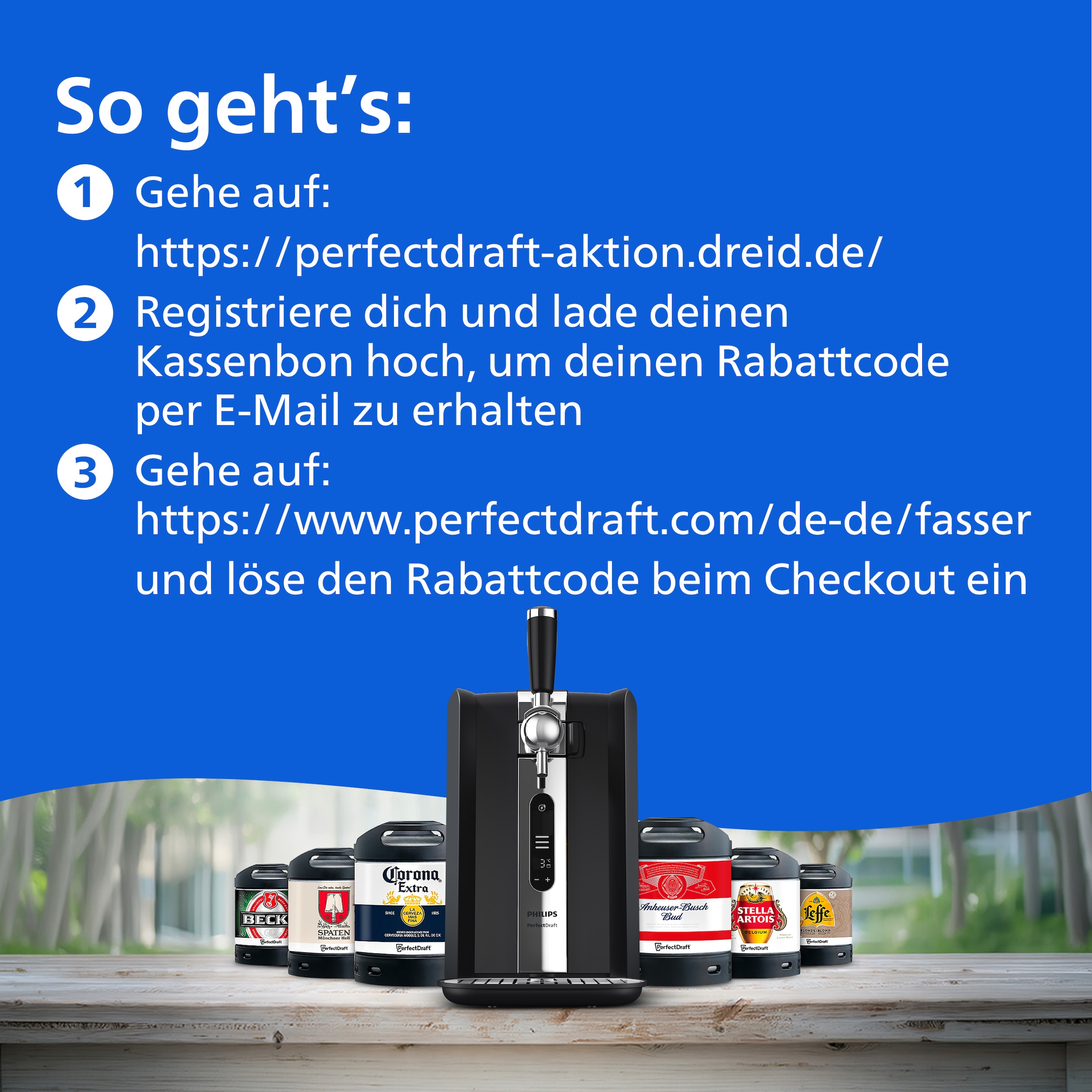 Philips Bierzapfanlage »Perfect Draft 7000 Series HD3770/90« mit Temperatureinstellungen von 0-12°C und LED-Display; Schwarz