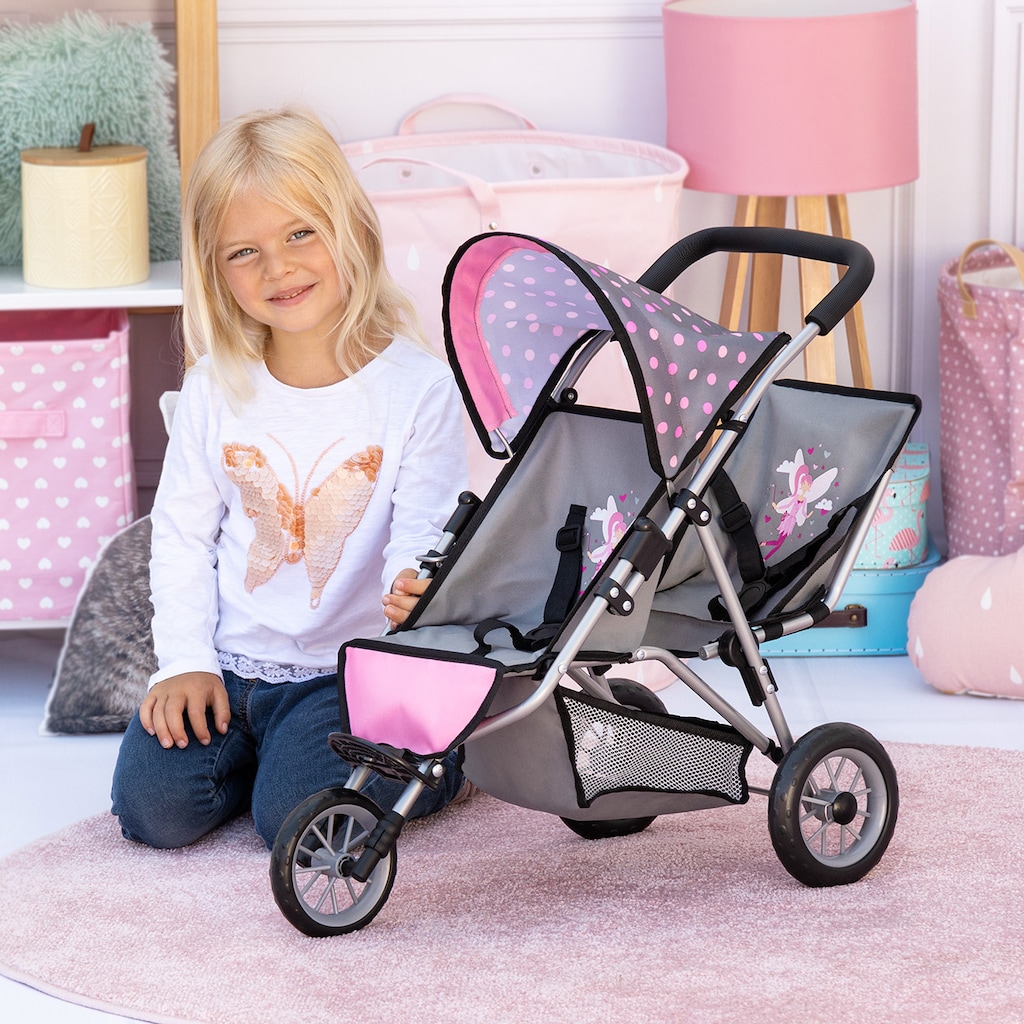 Bayer Puppen-Zwillingsbuggy »Jogger, grau«