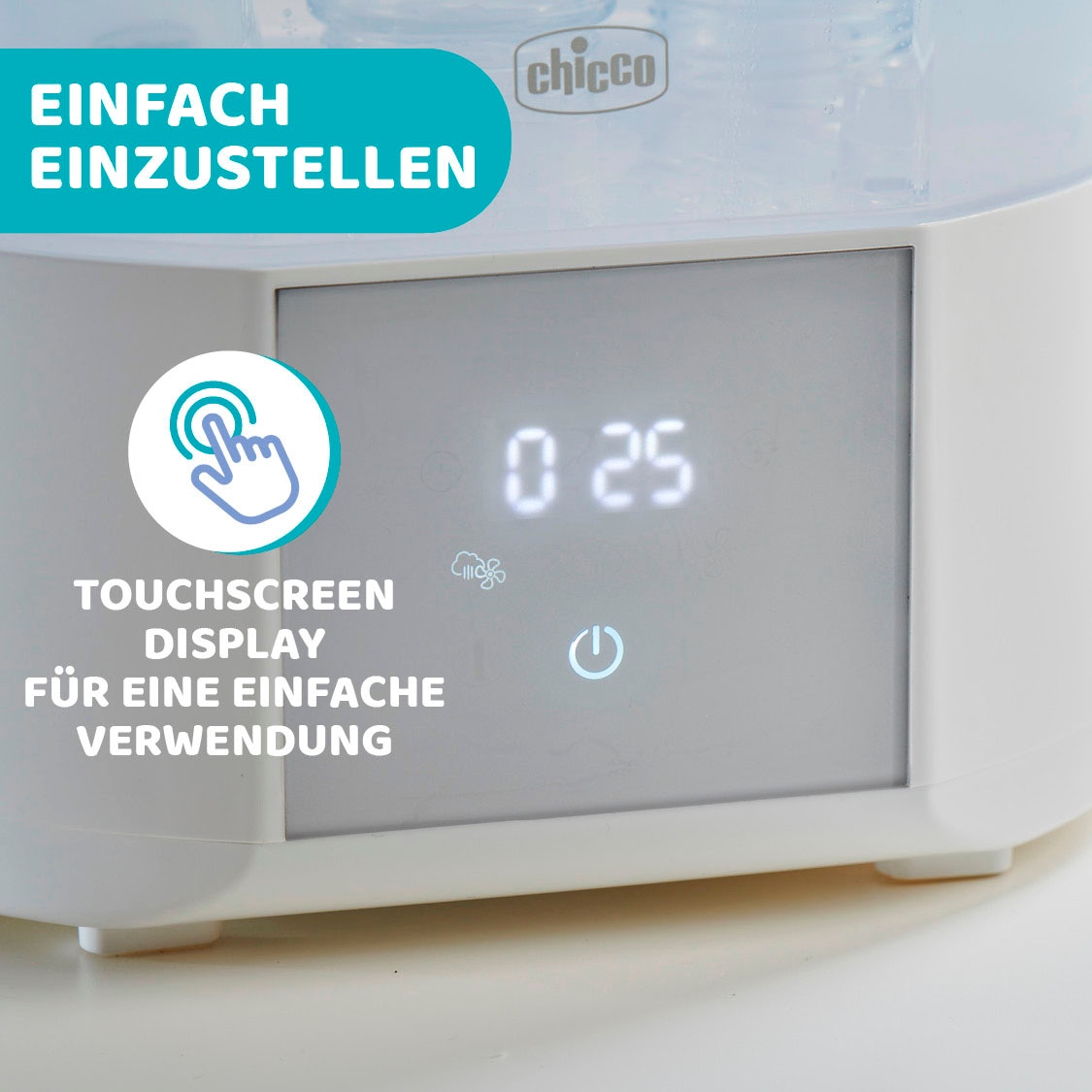 Chicco Dampfsterilisator »Modularer Sterlisator mit Trocknungsfunkion«, mit Trocknungsfunktion