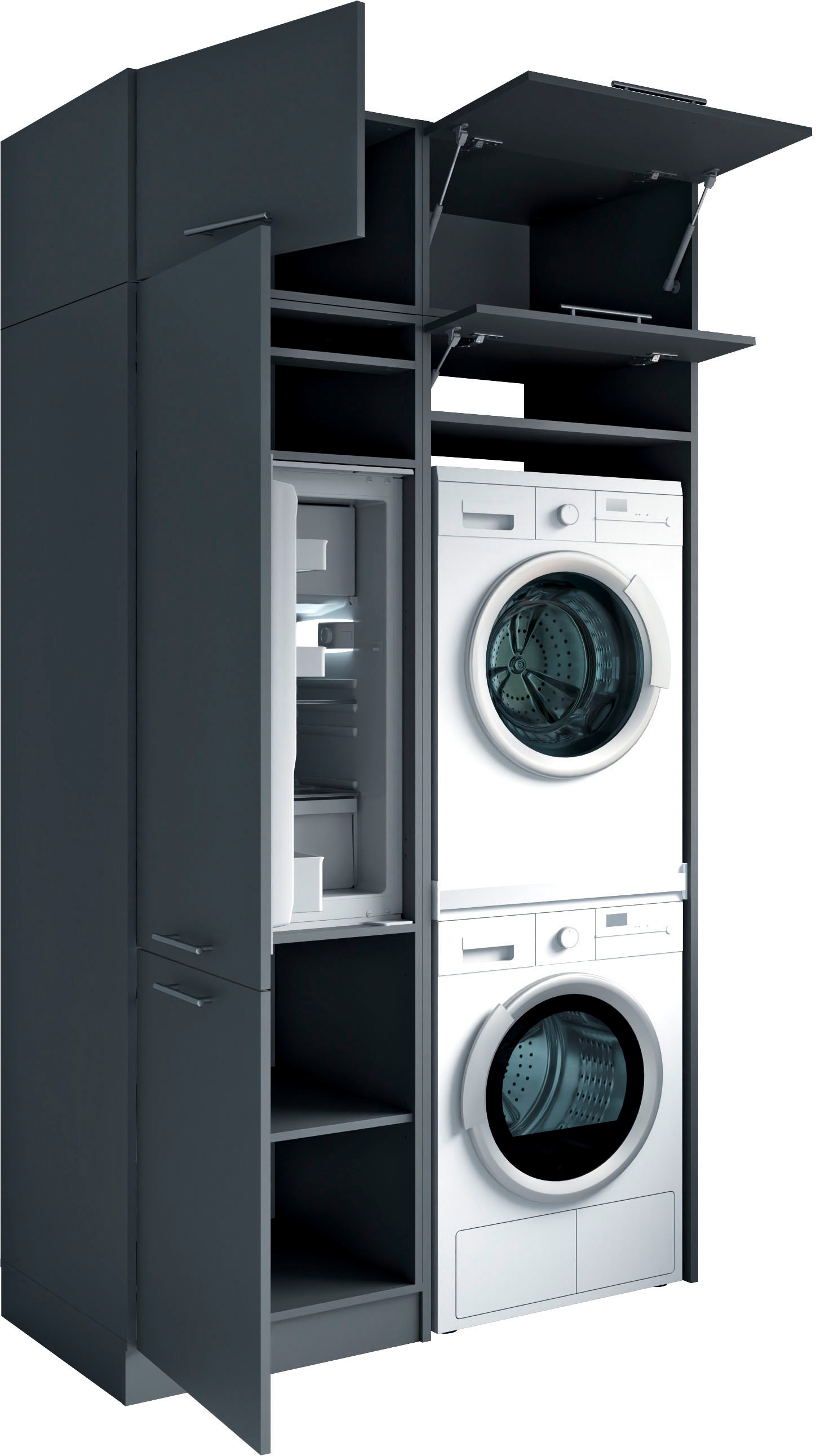 Laundreezy Mehrzweckschrank-Set »Laundreezy, 4-tlg. Mehrzweckschrank-Set B/H/T 128/238/68 cm« 4 Stk. tlg.