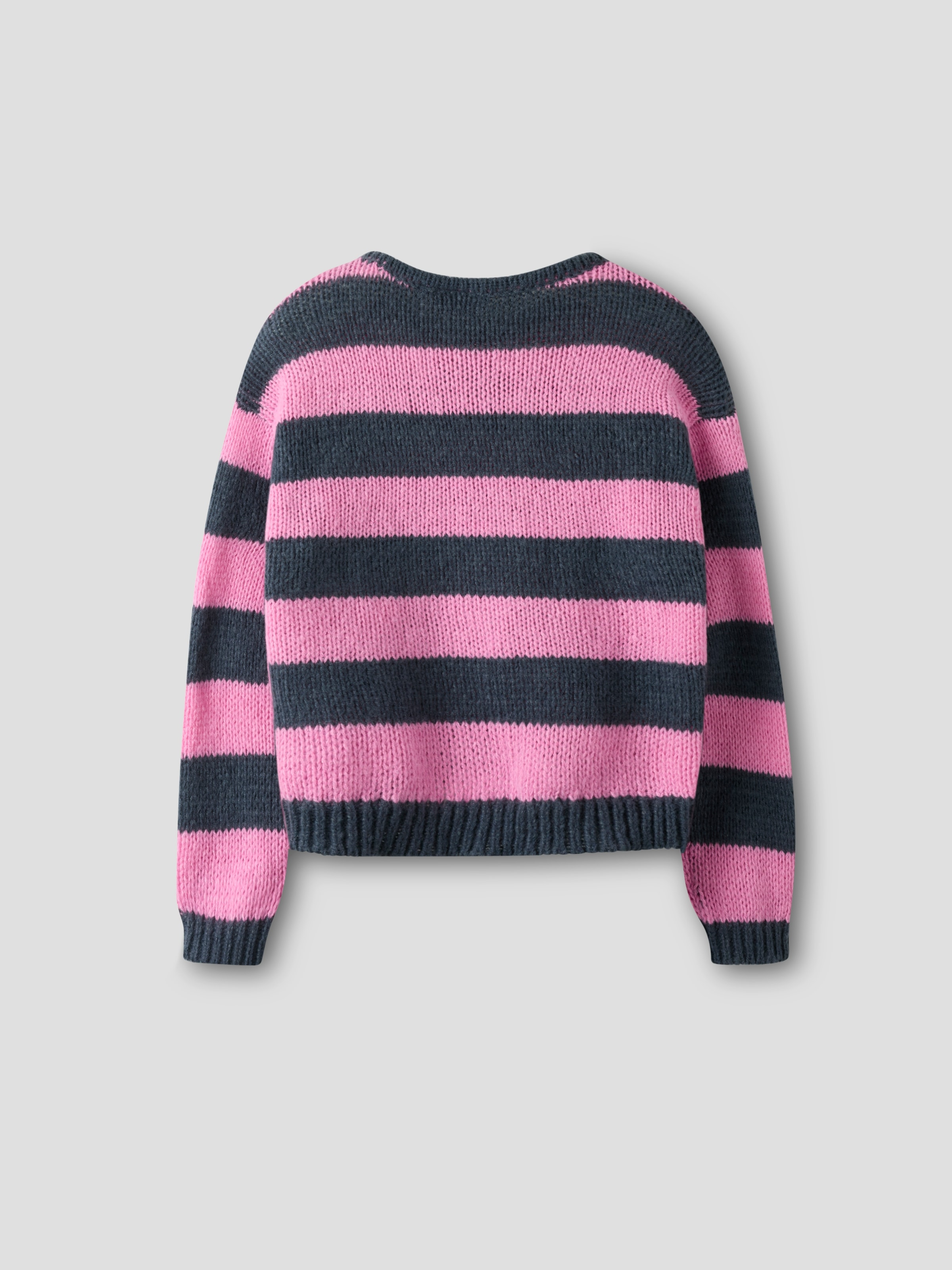 Name It Strickpullover »NKFLELIA LS KNIT BOX« Kunstfaser, loose fit, gestreiftes Strickmuster