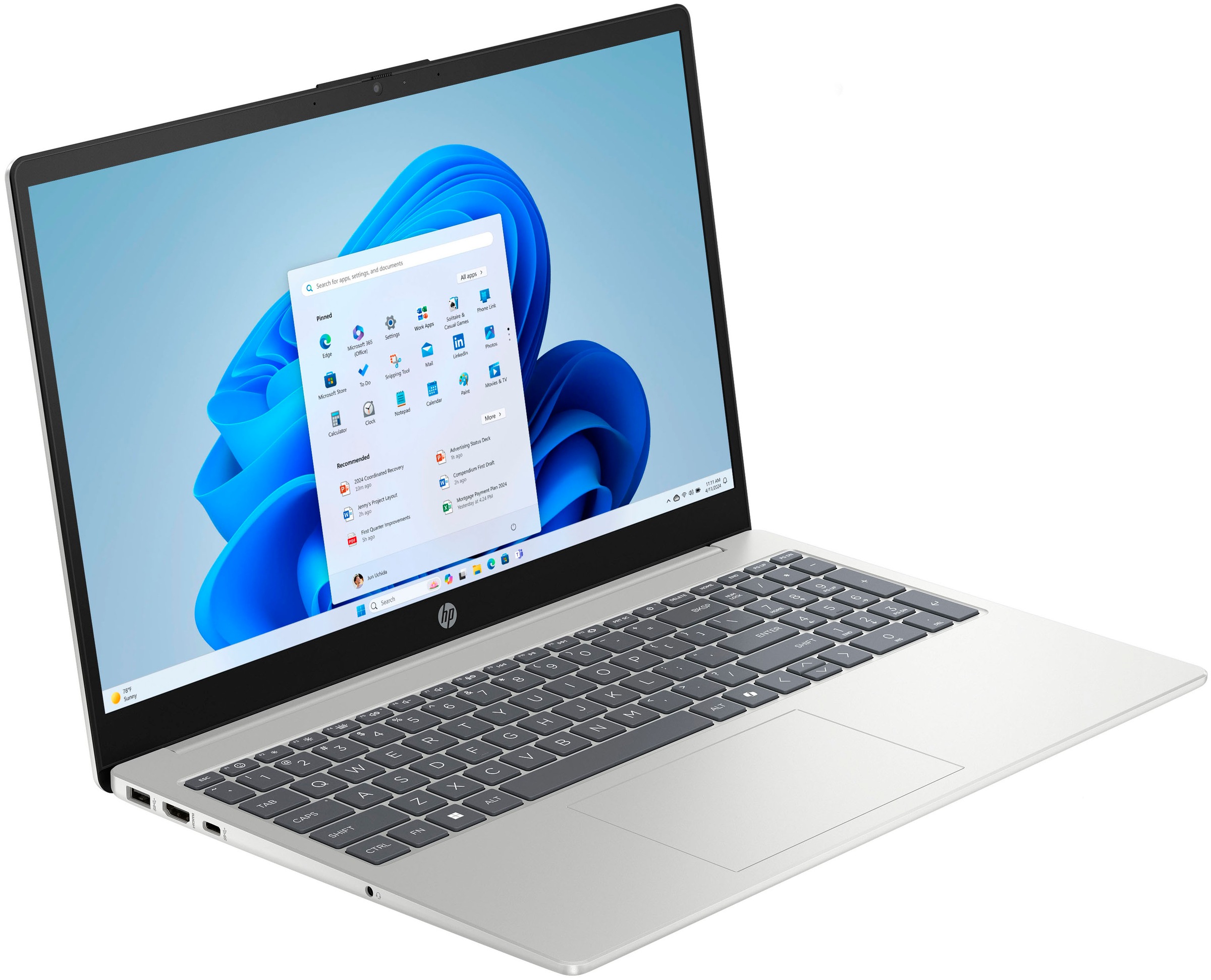 HP Notebook »15-fd0022ng« 39,6 cm / 15,6 ″ Intel N-Reihe Intel Graphics 512 GB SSD