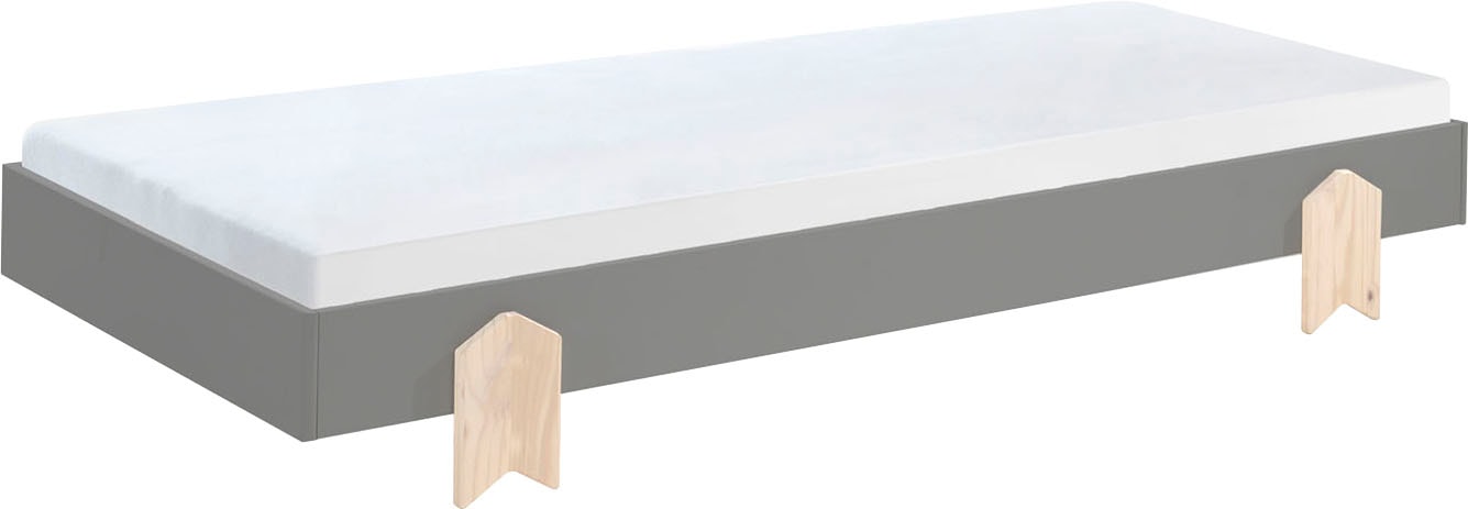 Vipack Kinderbett »Modulo« Made in Europe,  Jugendbett, Einzelbett, Stapelbett mit Füßen in Pfeiloptik