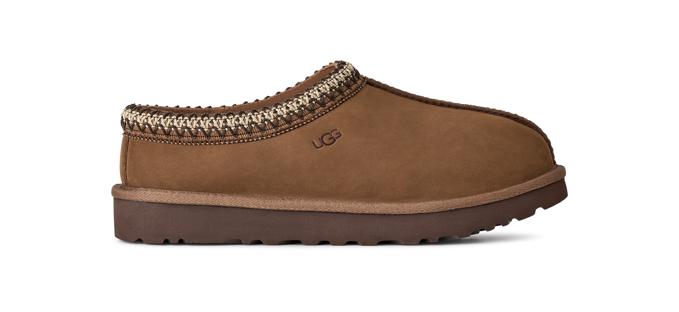 UGG Pantoffel »W TASMAN NUBUCK«  Slipper, Schlupfschuh mit Textilborde im Ethno-Style