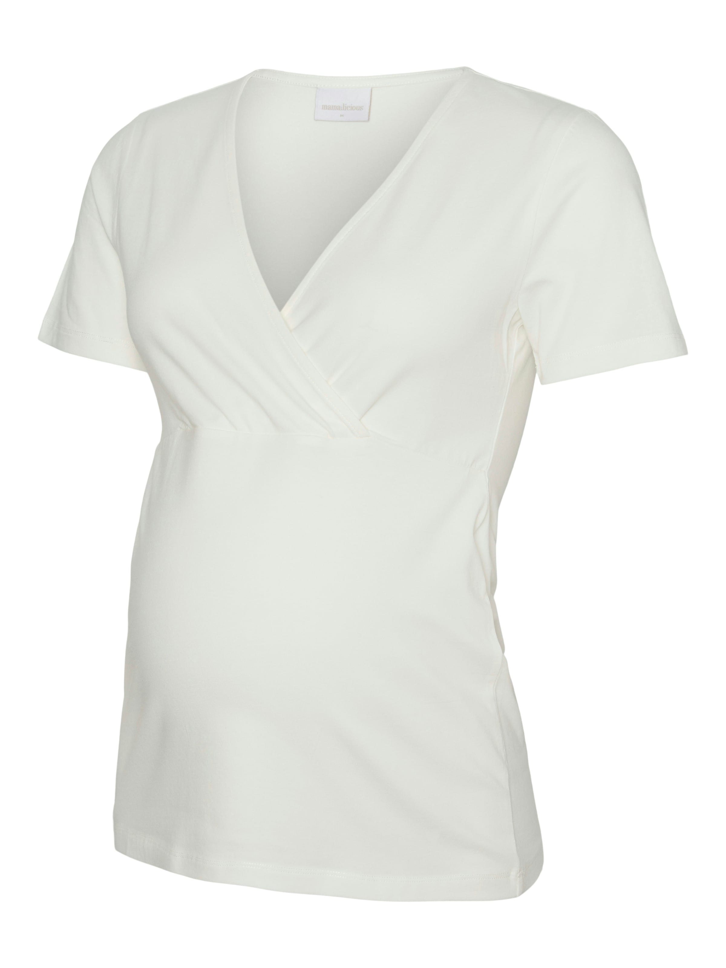 Mamalicious Umstandsshirt »MLKERRIE TESS SS JRS TOP 2F 2-P NOOS« Packung, 2 tlg. Baumwollmischung, eng anliegend