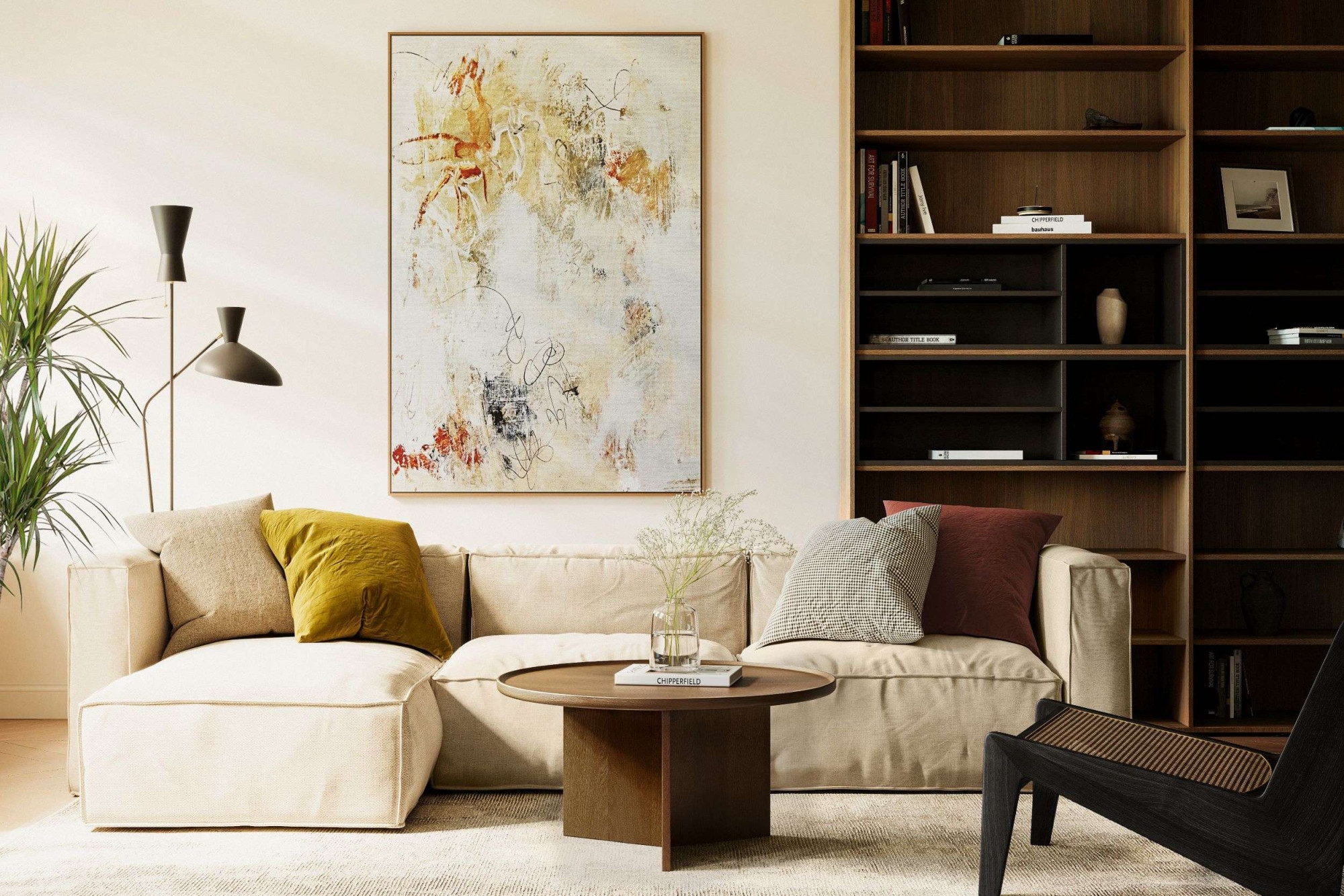 Woodman Couchtisch »Cala« 83/83/42 cm,  Breite 83 cm, rund, Tischplatte aus massiver Eiche, FSC® zertifiziert