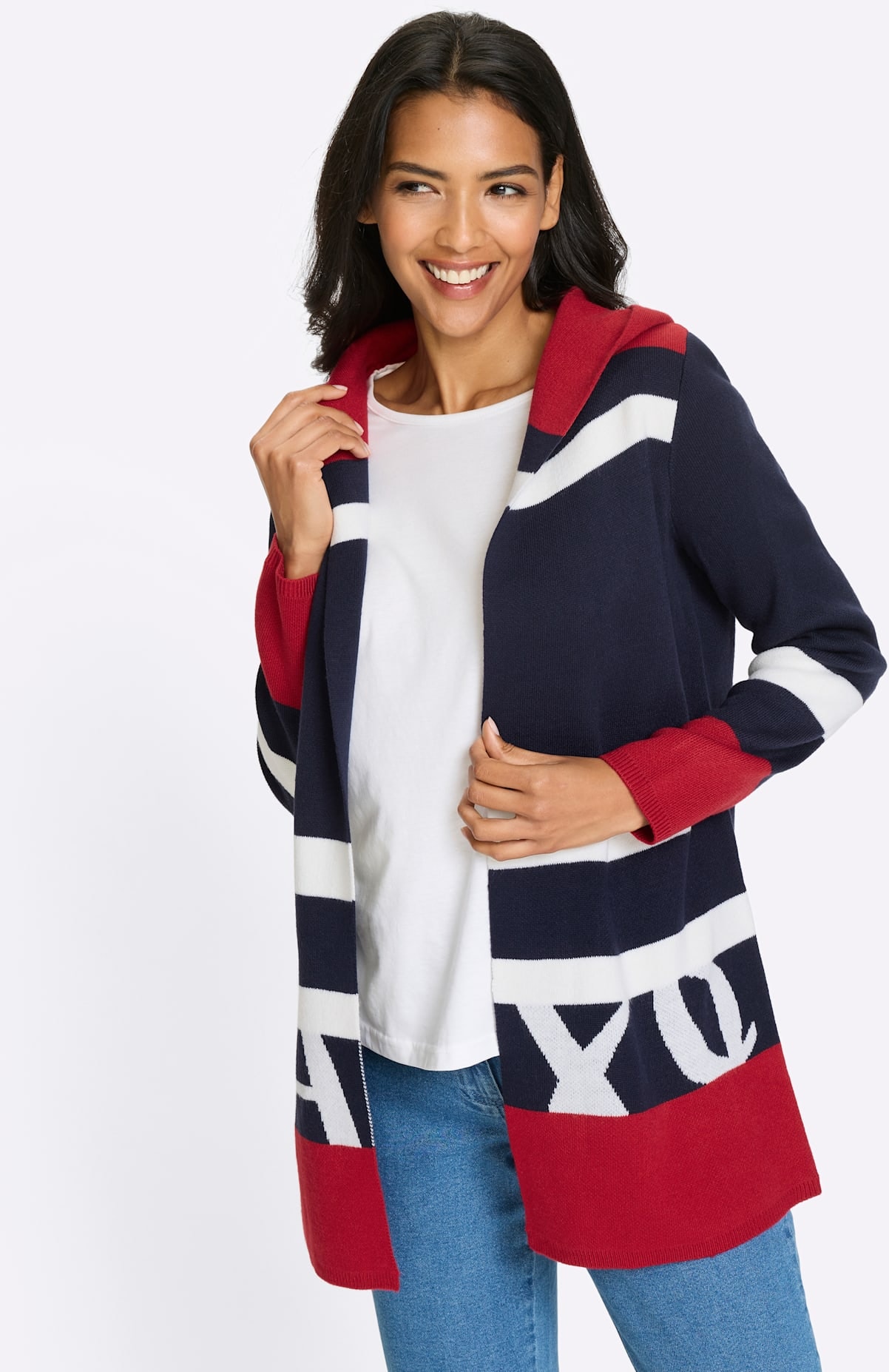 Classic Basics Jacquardstrickjacke