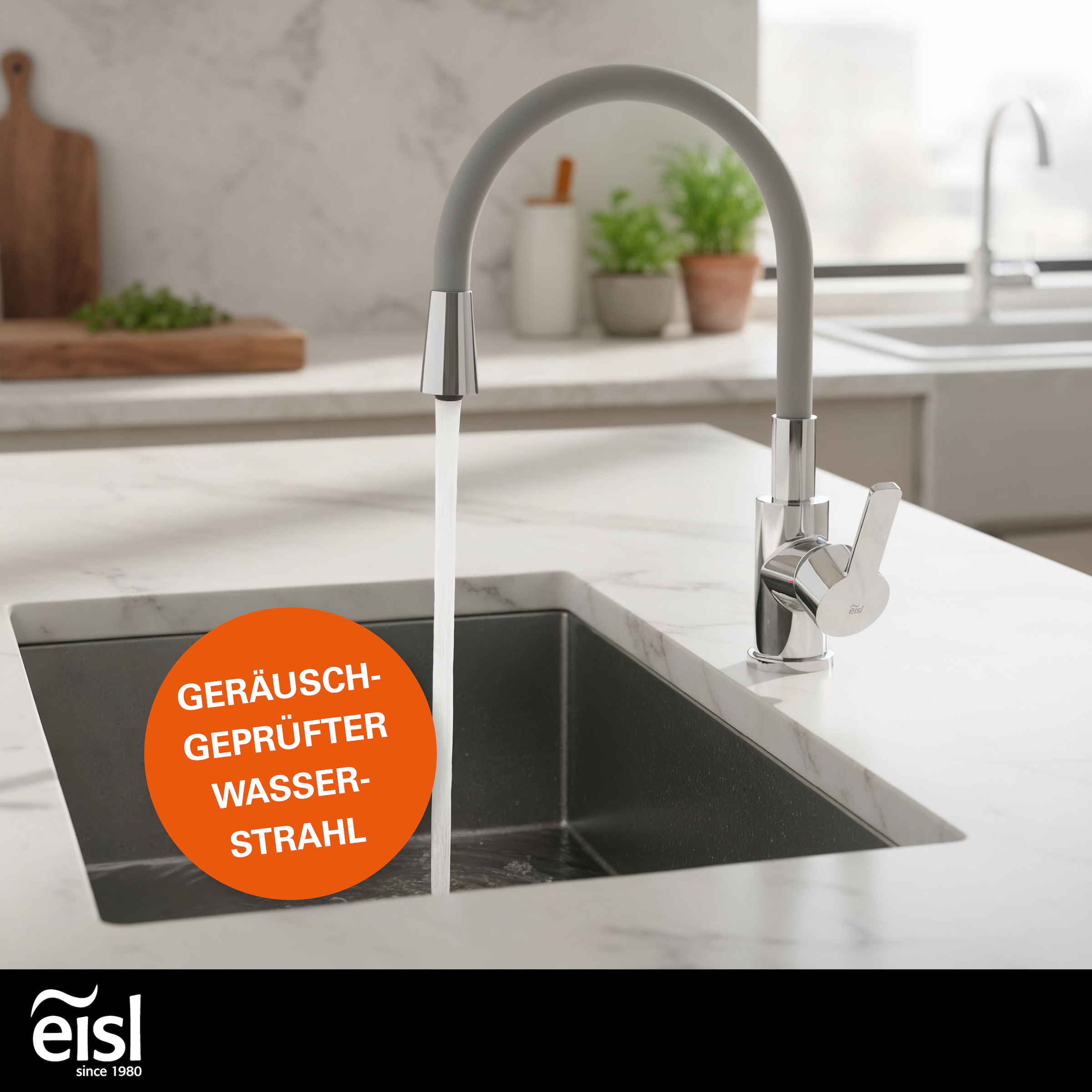 Eisl Spültischarmatur »Flexo« Küchenarmatur, flexibel, Soft-Touch, Eco-Click, Cold-Start, 360°