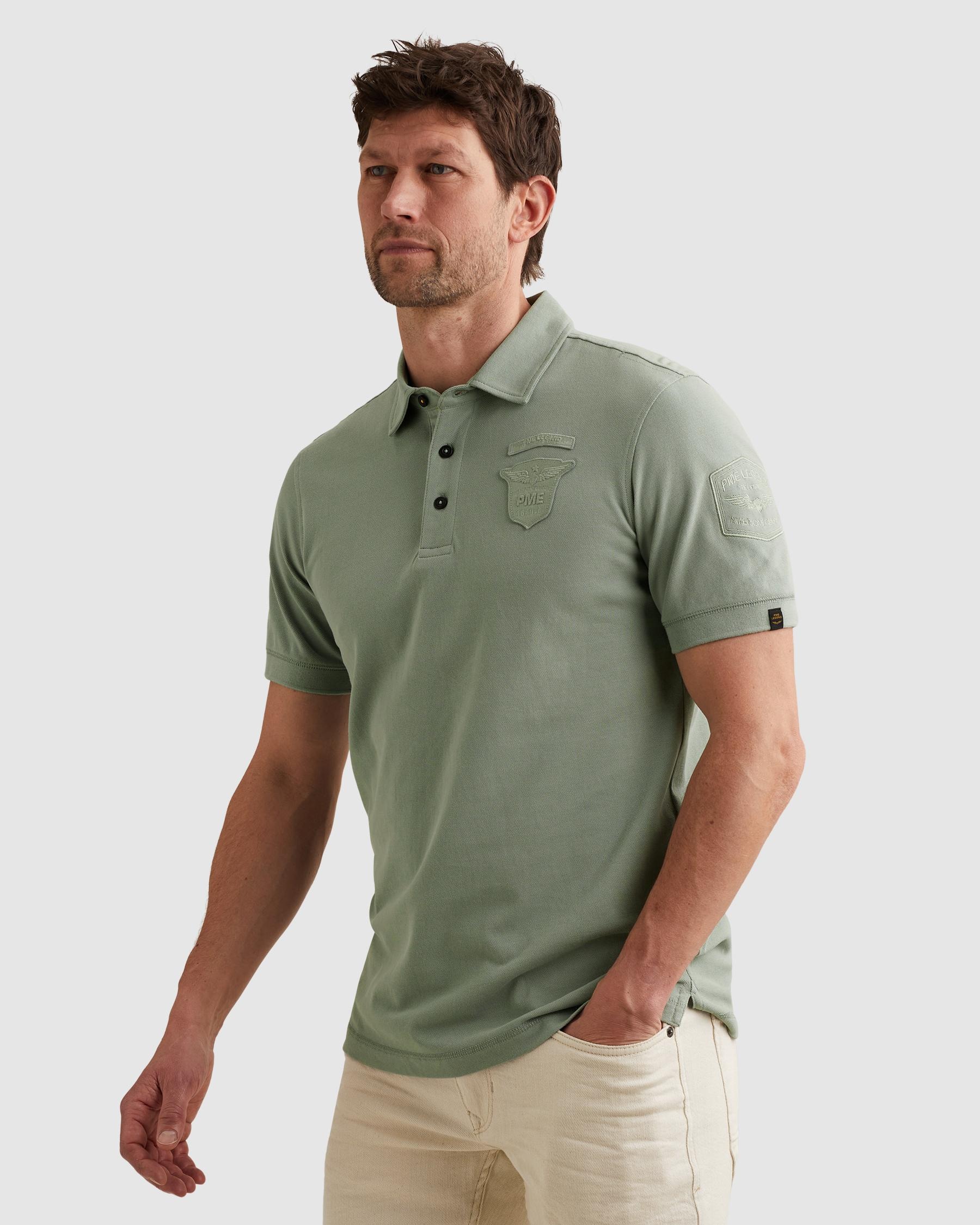 PME LEGEND Poloshirt »Short sleeve polo fine pique badge« aus feinster Piqué-Qualität, Baumwolle