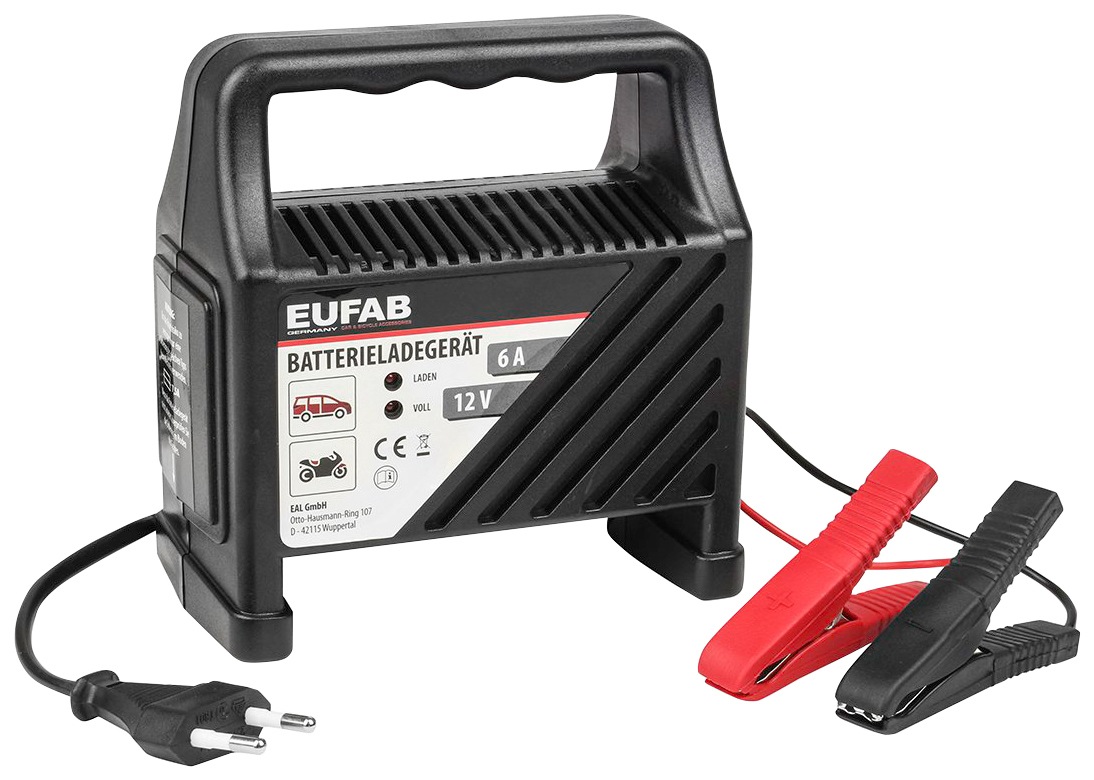 EUFAB Batterie-Ladegerät, 6000 mA, 12 V