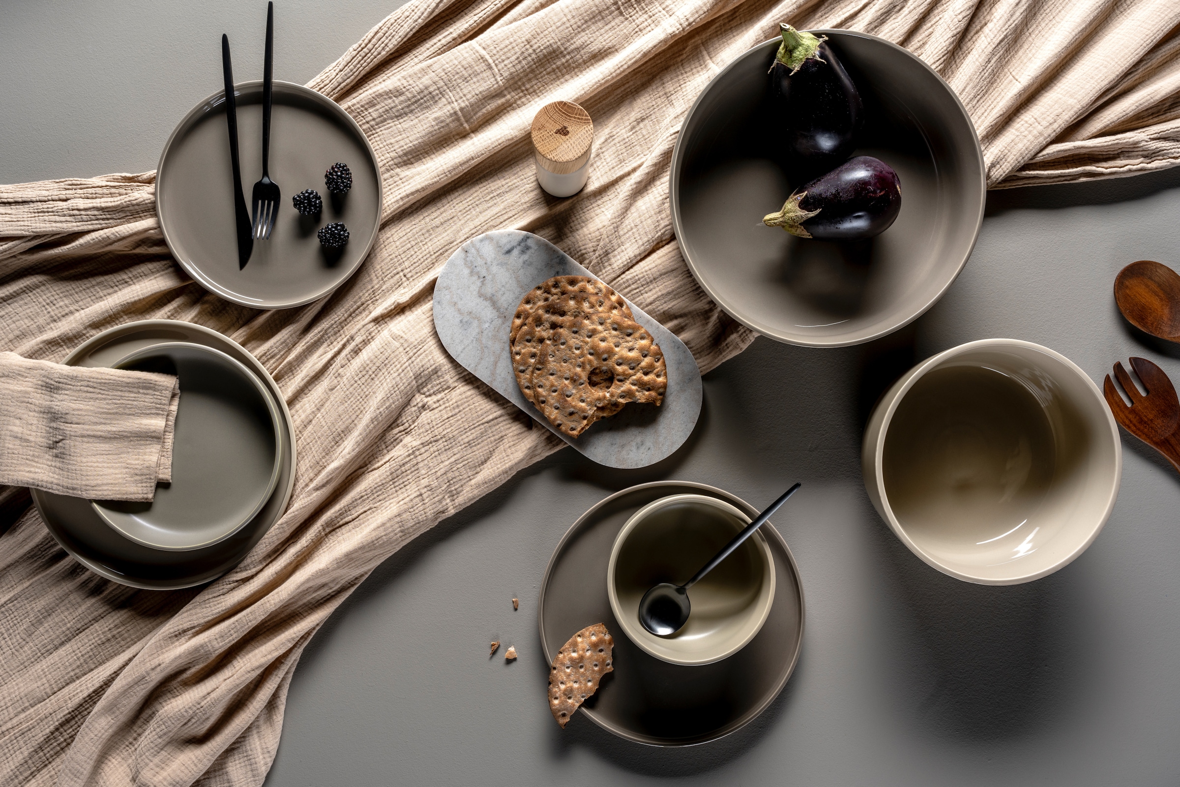 LEONARDO Schale »Keramikschale ROMA, ca. 22 cm« 1 Stk. aus Keramik spülmaschinengeeignet