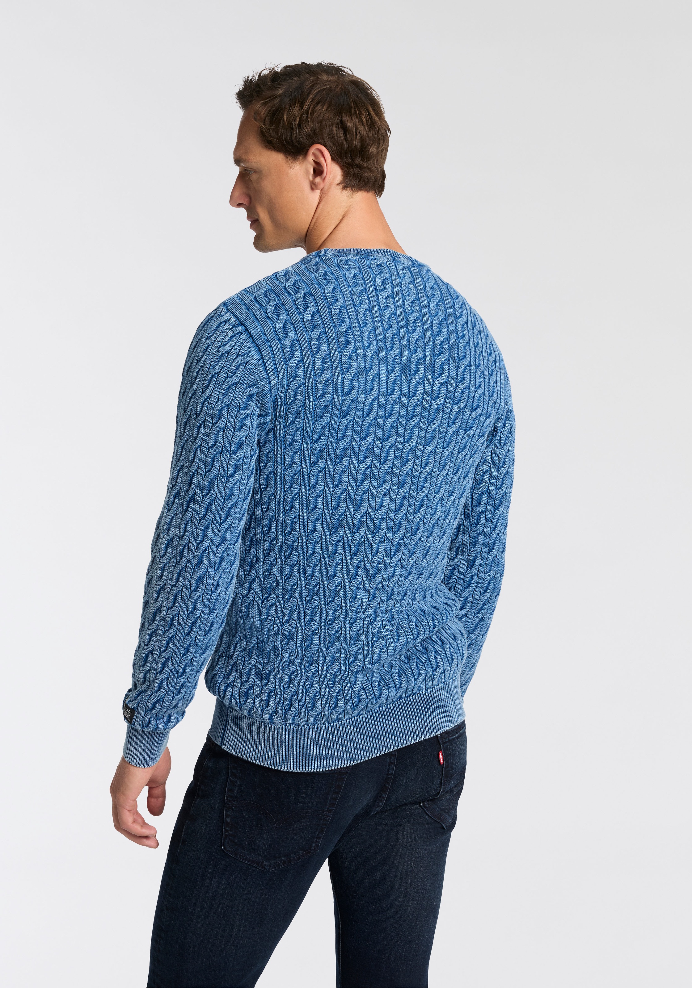 Levi's® Rundhalspullover »LV PRESIDIO«, mit Zopfmuster