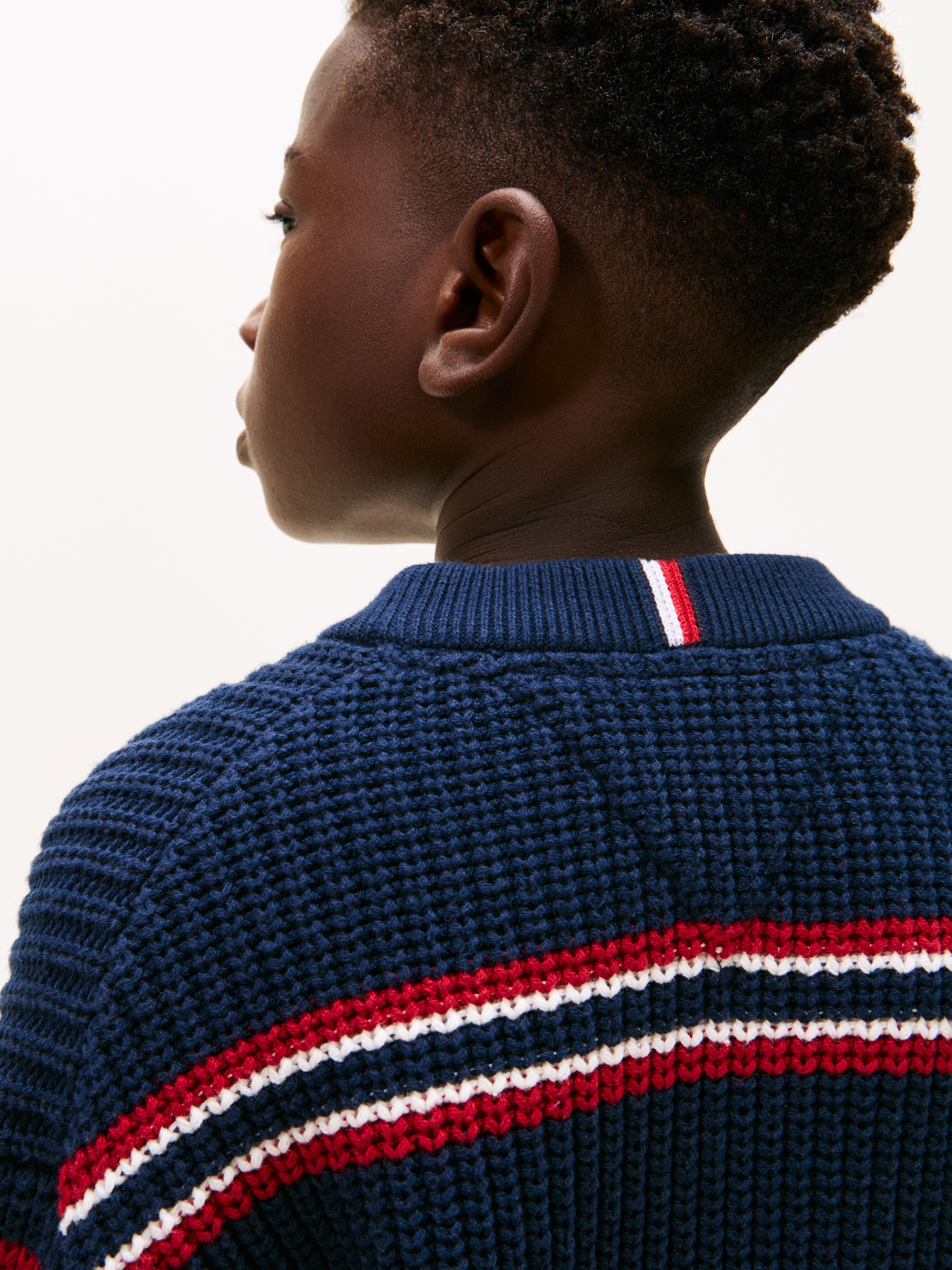 Tommy Hilfiger Strickpullover »HALF CARDIGAN C-NECK SWEATER«, Kinder bis 16 Jahre