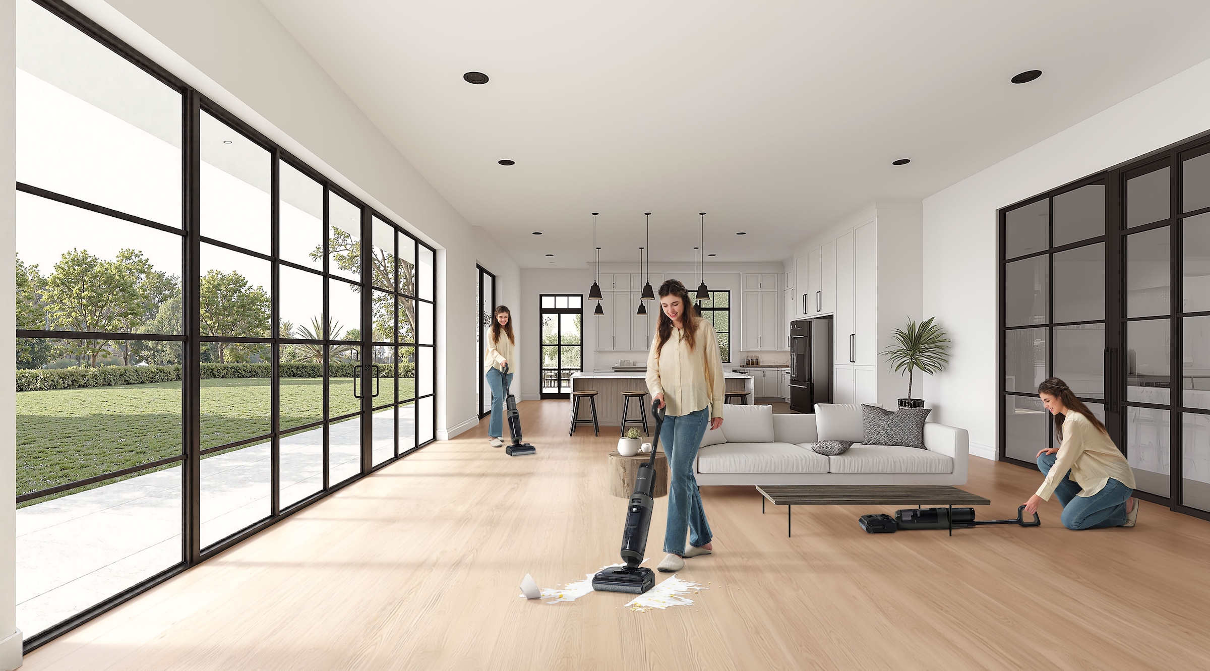 Tineco Nass-Trocken-Sauger »FLOOR ONE i6 Stretch Plus, 85° Grad Heißluft-Trocknung«, 40 Min Akku, 180° Grad Stretch Neigung, Anti-Allergiker
